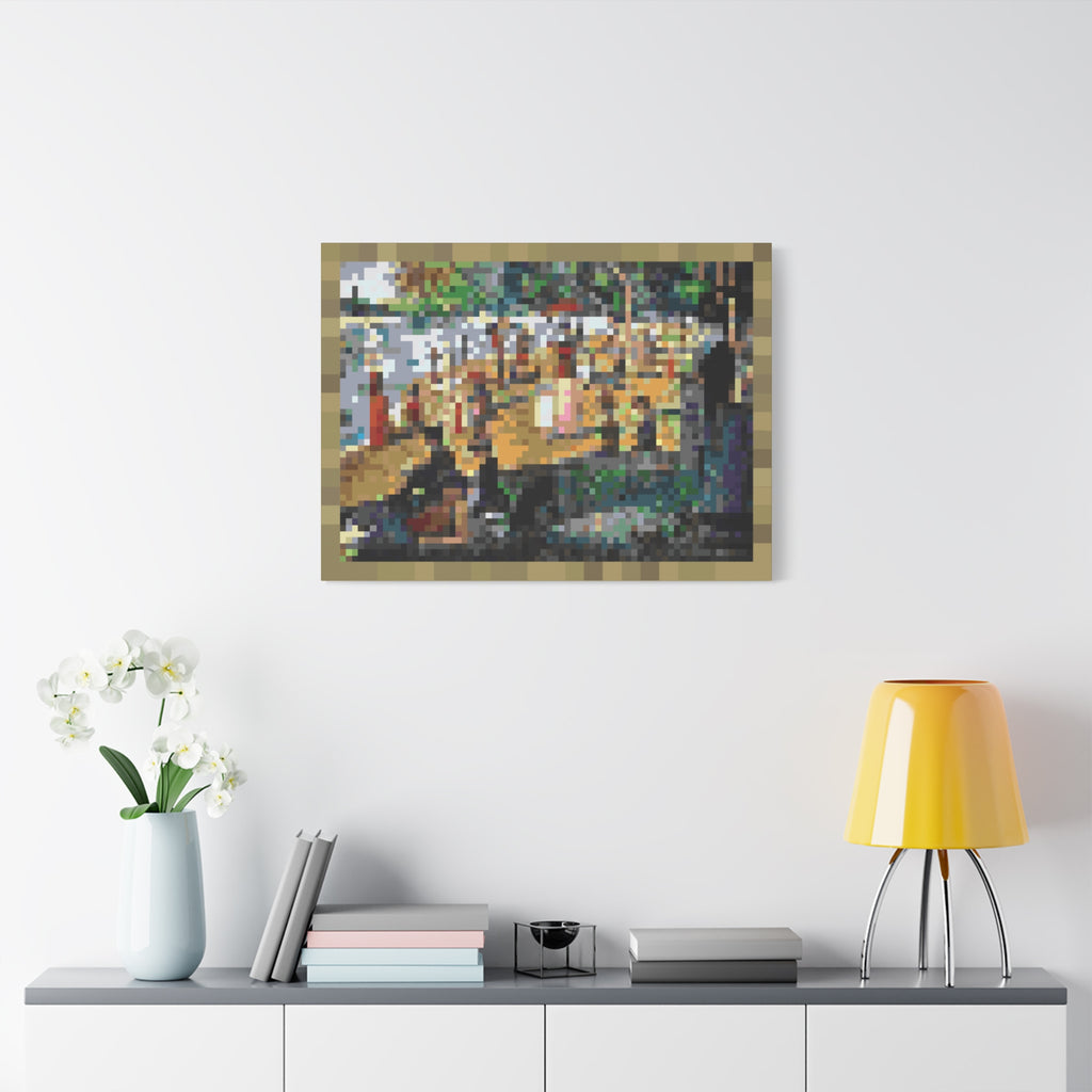 Sunday Afternoon on the Island Pixel-Style Matte Canvas Print
