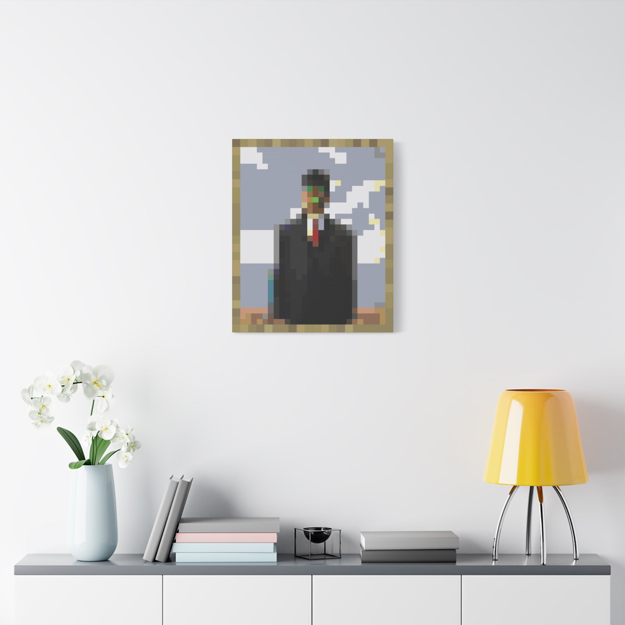 The Son of Man Pixel-Style Matte Canvas Print