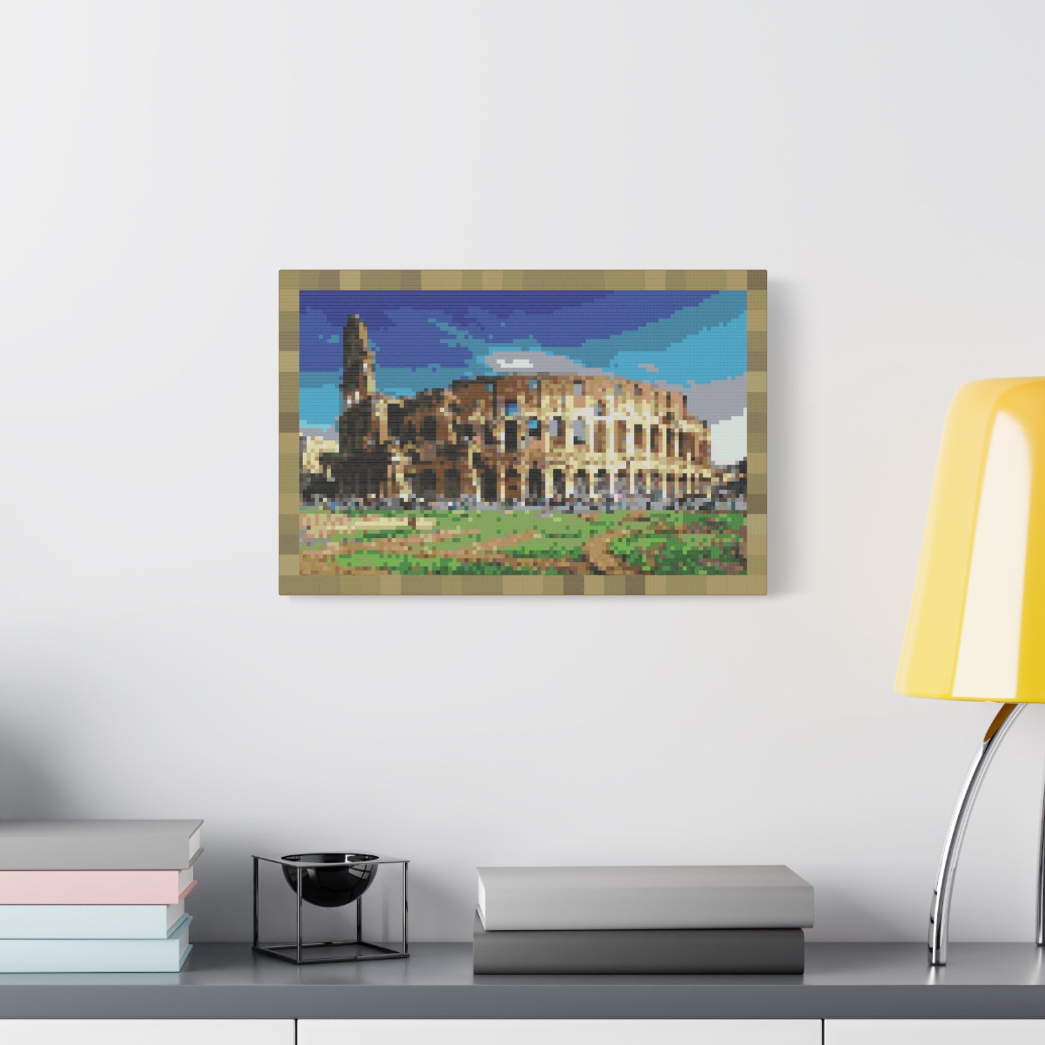Colosseum Pixel-Style Matte Canvas Print