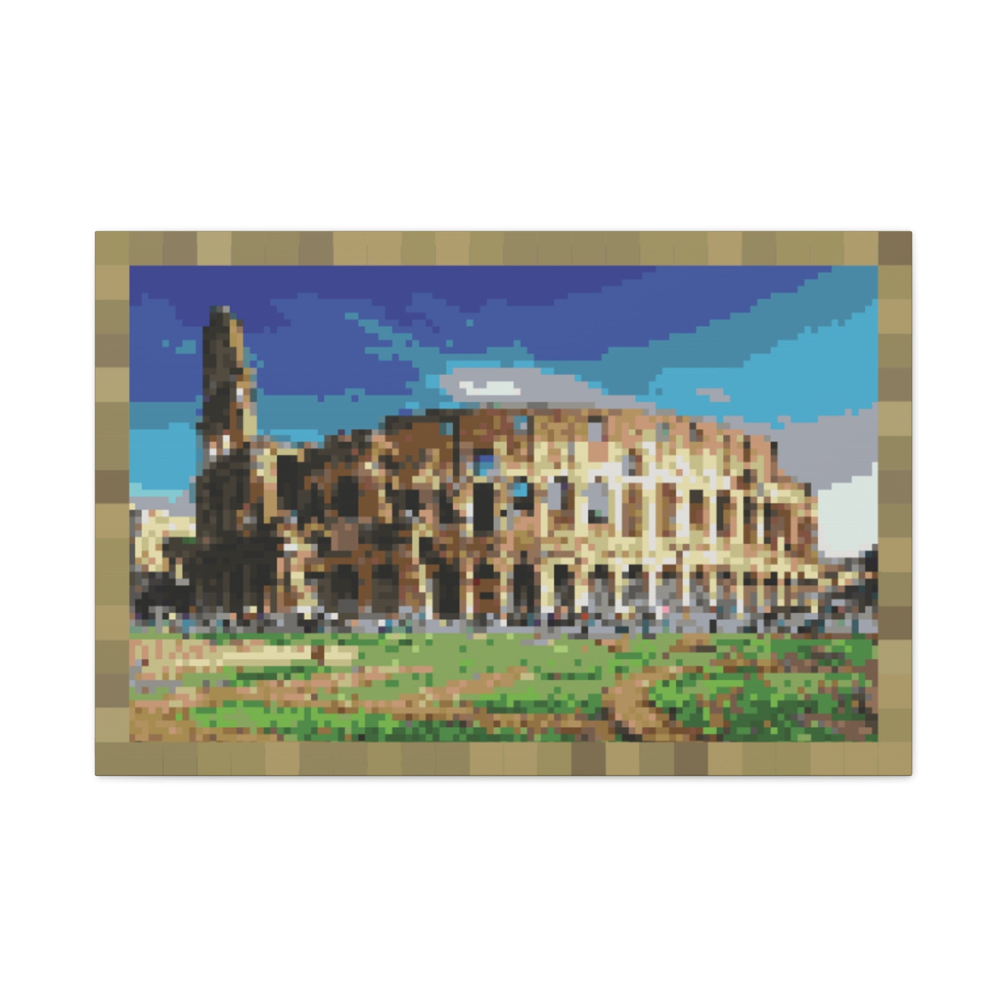 Colosseum Pixel-Style Matte Canvas Print