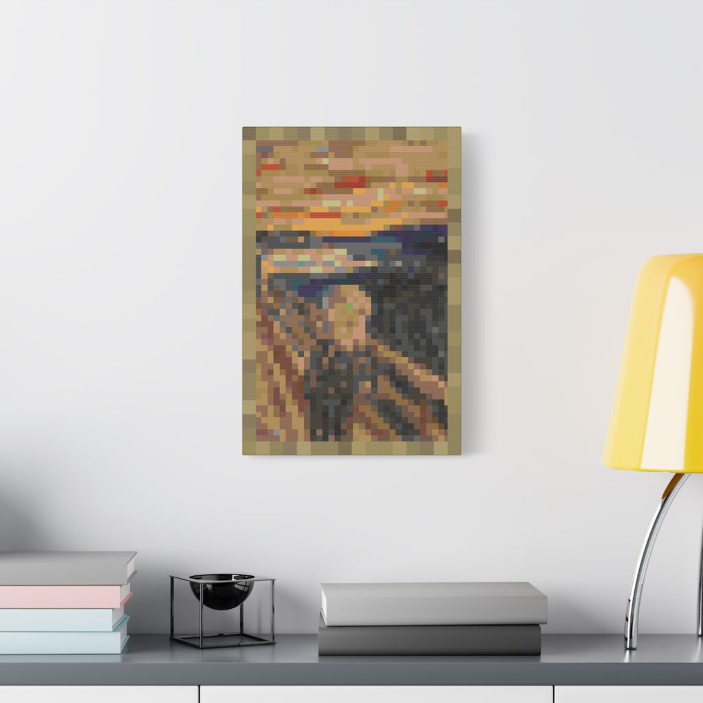 The Scream Pixel-Style Matte Canvas Print