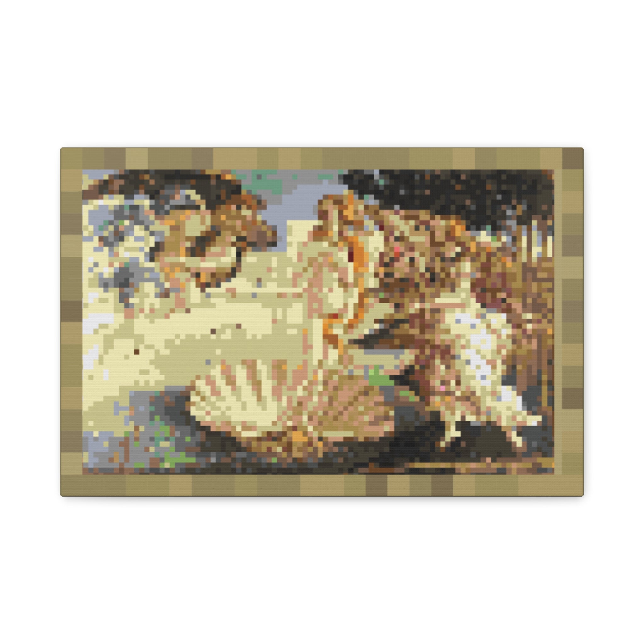 The Birth of Venus Pixel-Style Matte Canvas Print