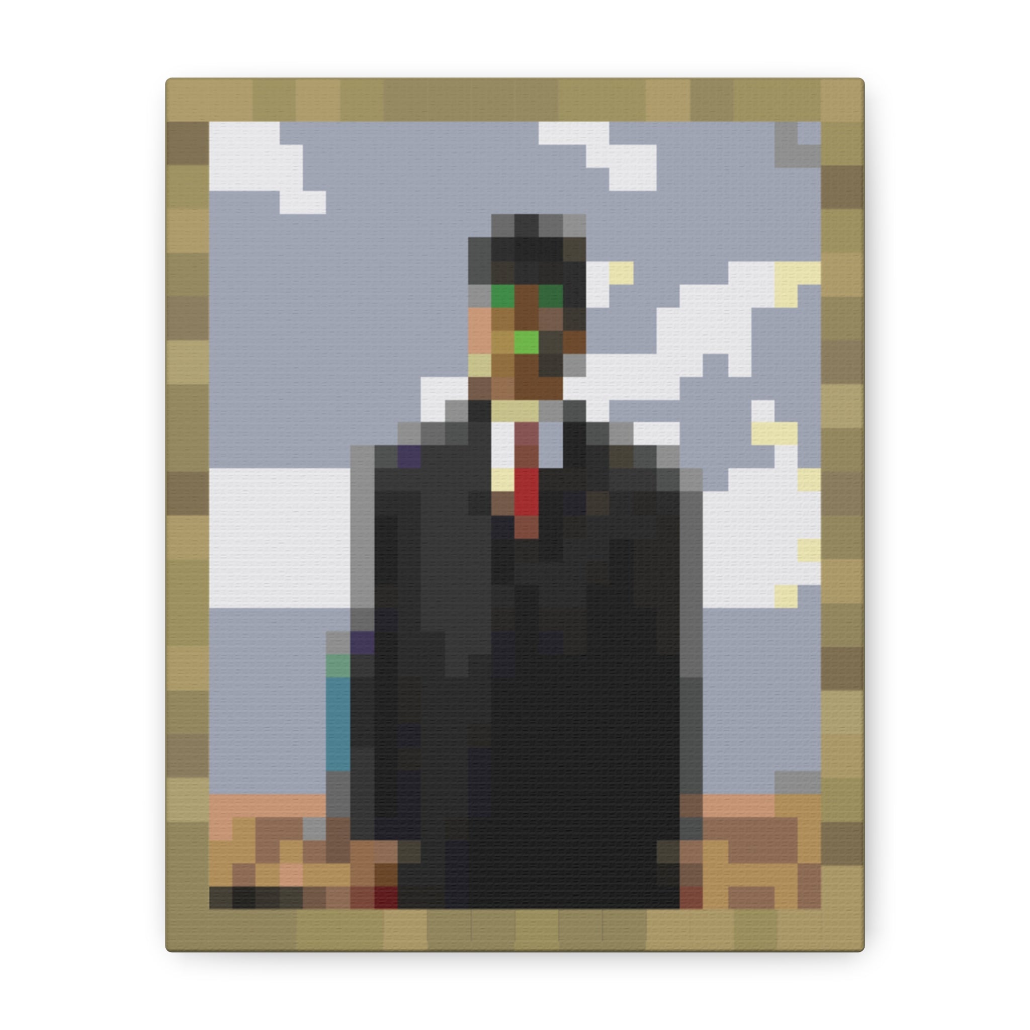 The Son of Man Pixel-Style Matte Canvas Print