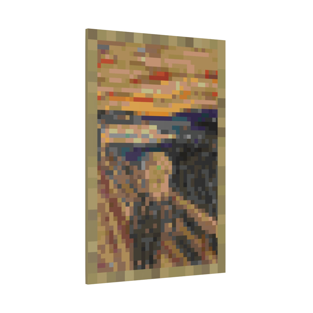 The Scream Pixel-Style Matte Canvas Print
