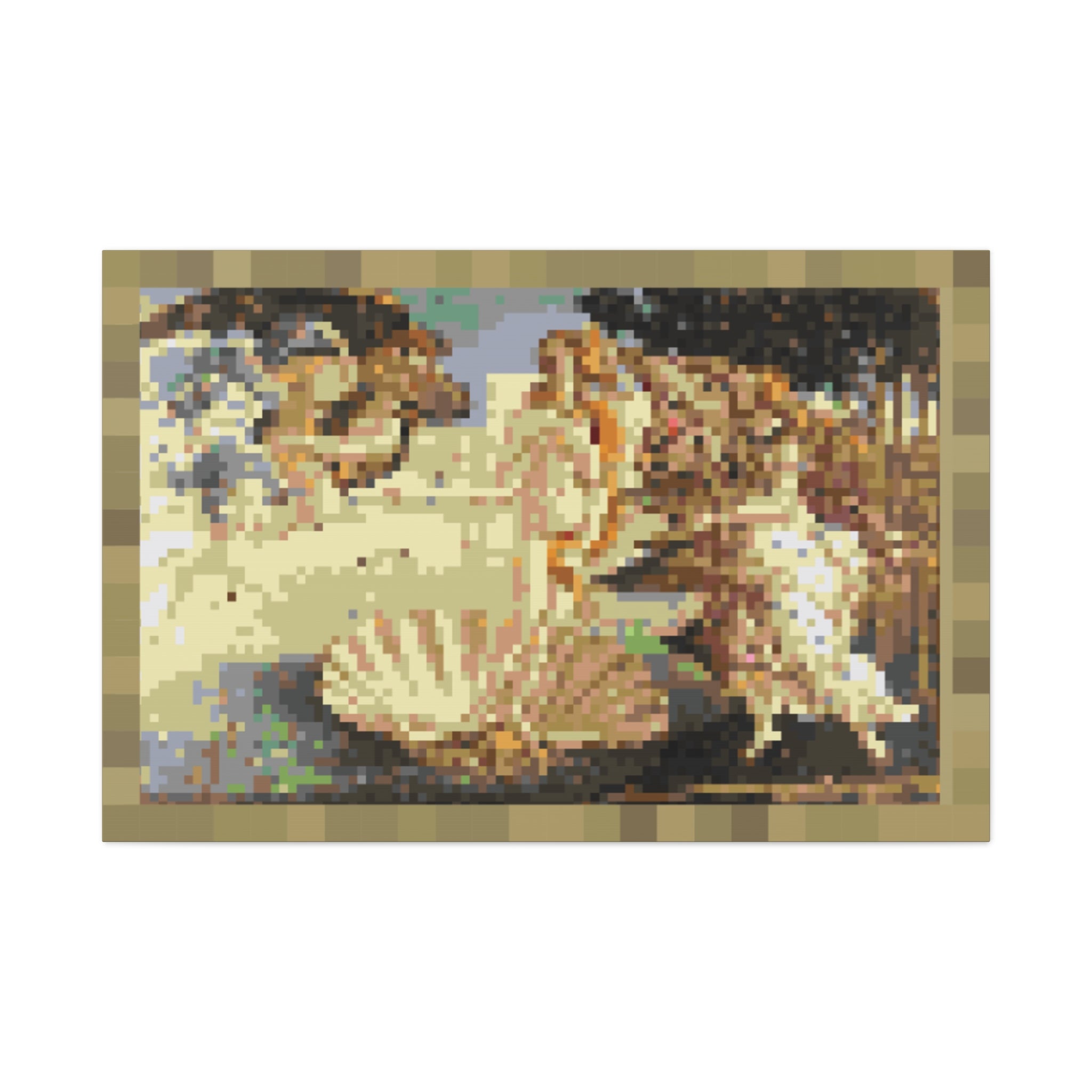 The Birth of Venus Pixel-Style Matte Canvas Print