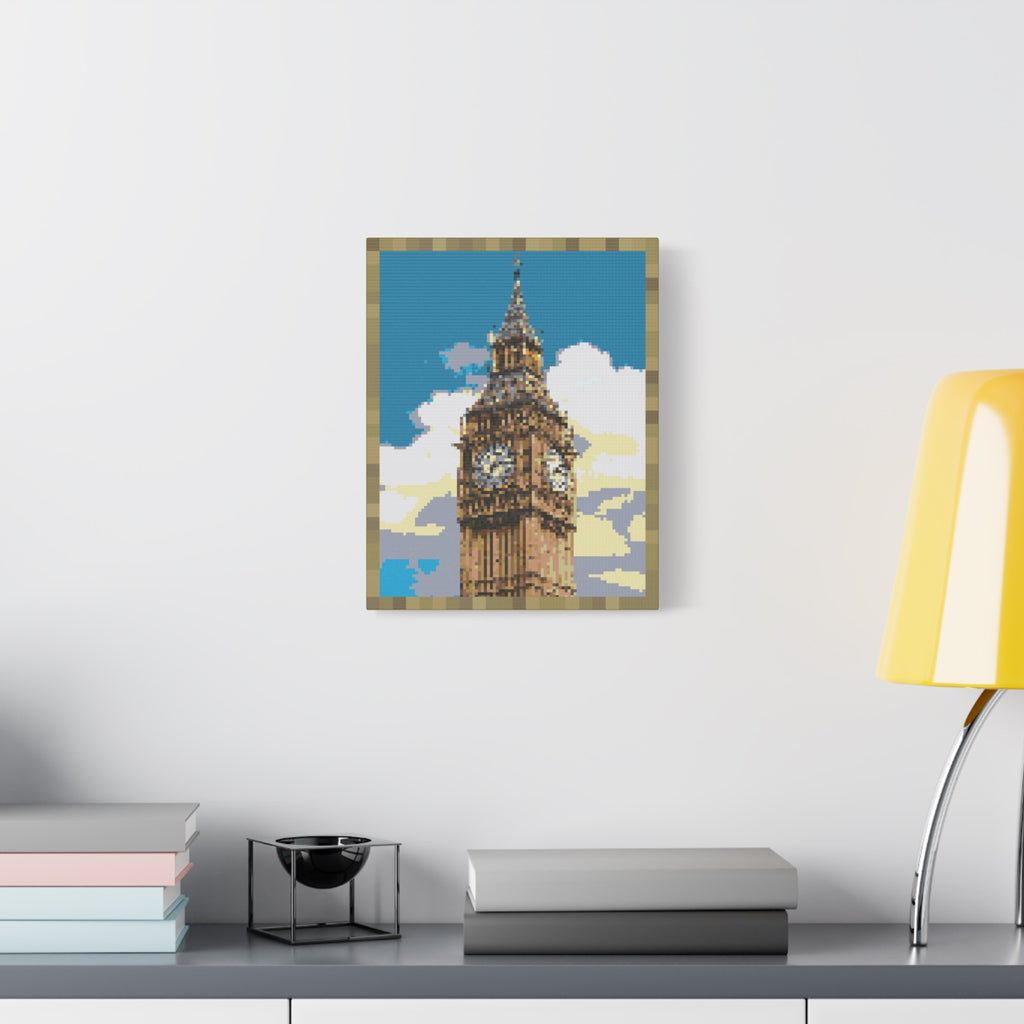 Big Ben Pixel-Style Matte Canvas Print
