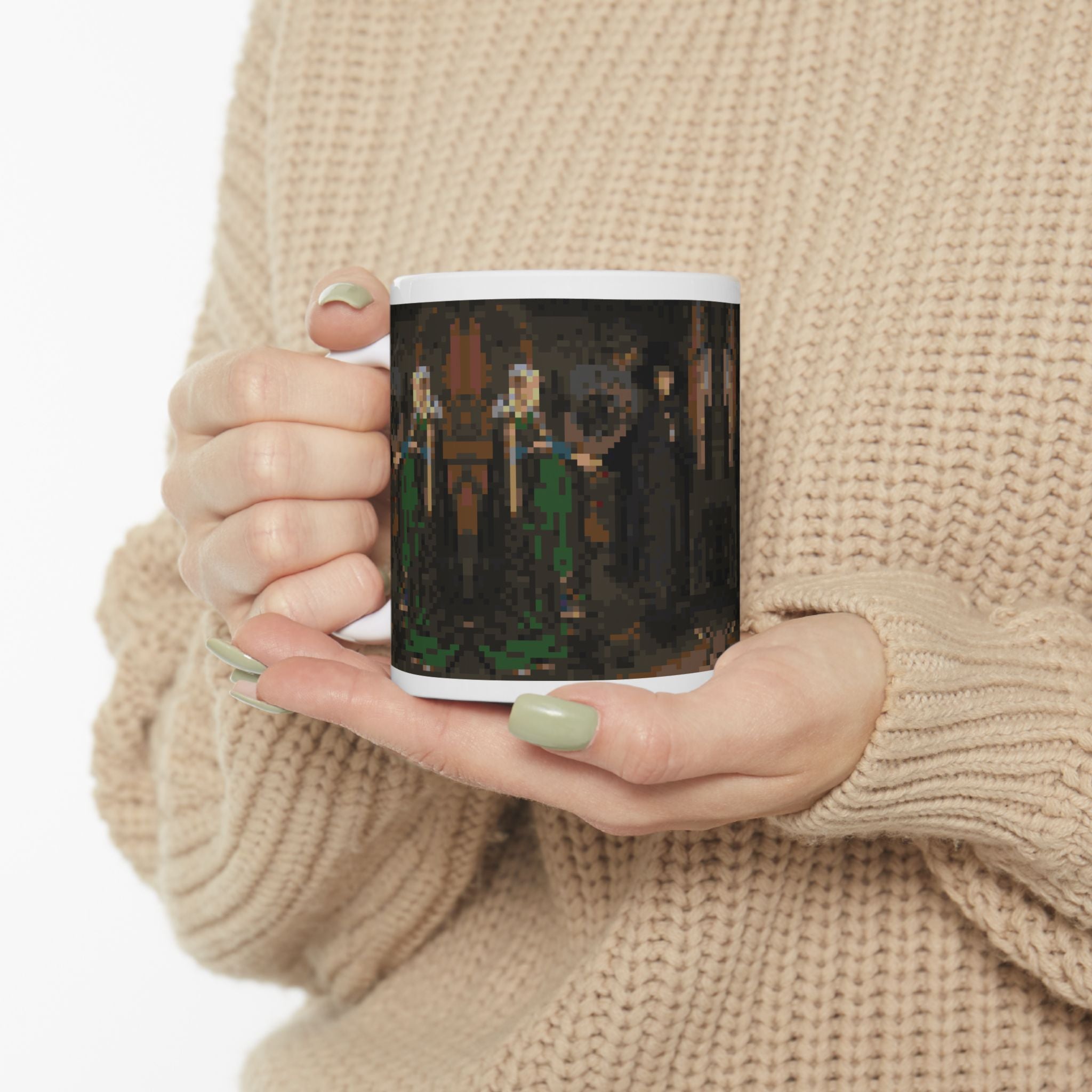 The Arnolfini Portrait Pixel-Style Ceramic Mug (11oz/15oz)