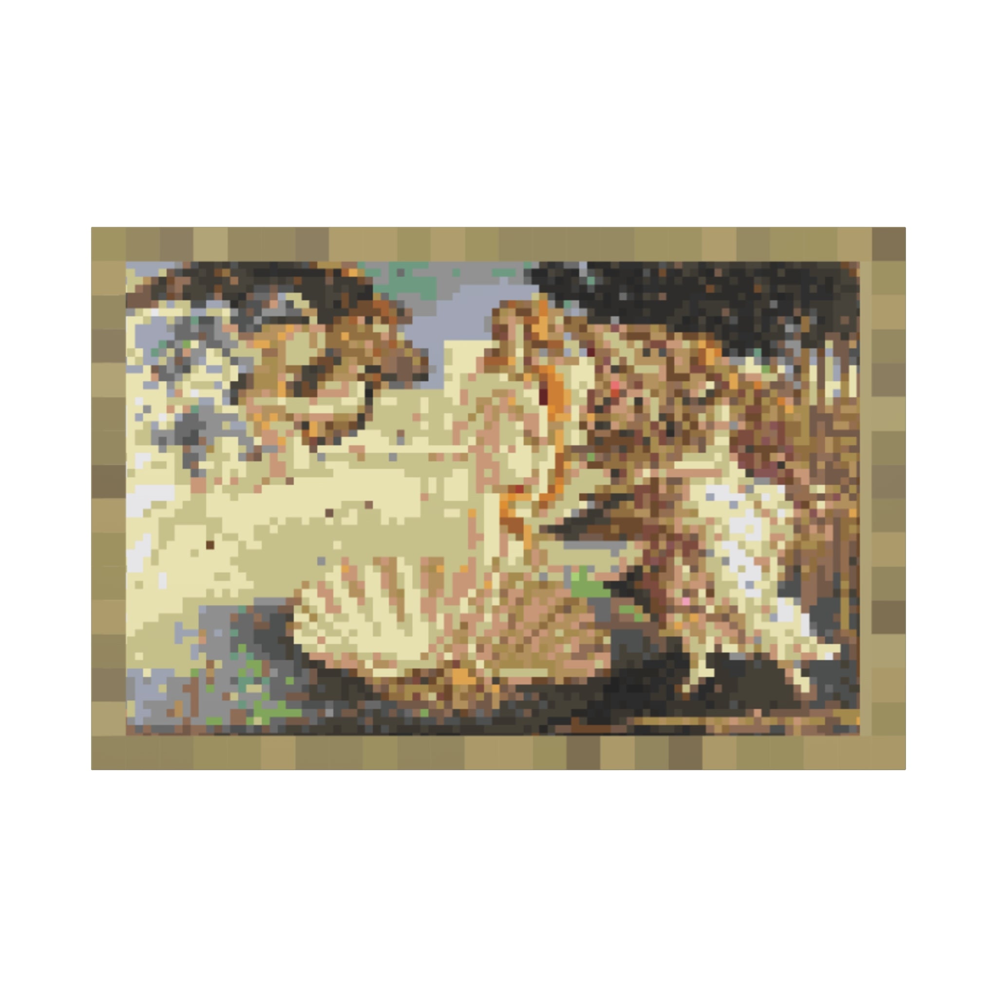 The Birth of Venus Pixel-Style Matte Canvas Print