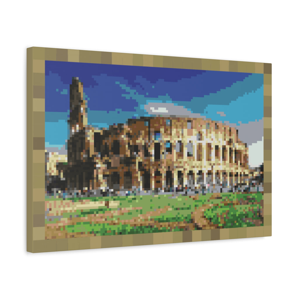 Colosseum Pixel-Style Matte Canvas Print