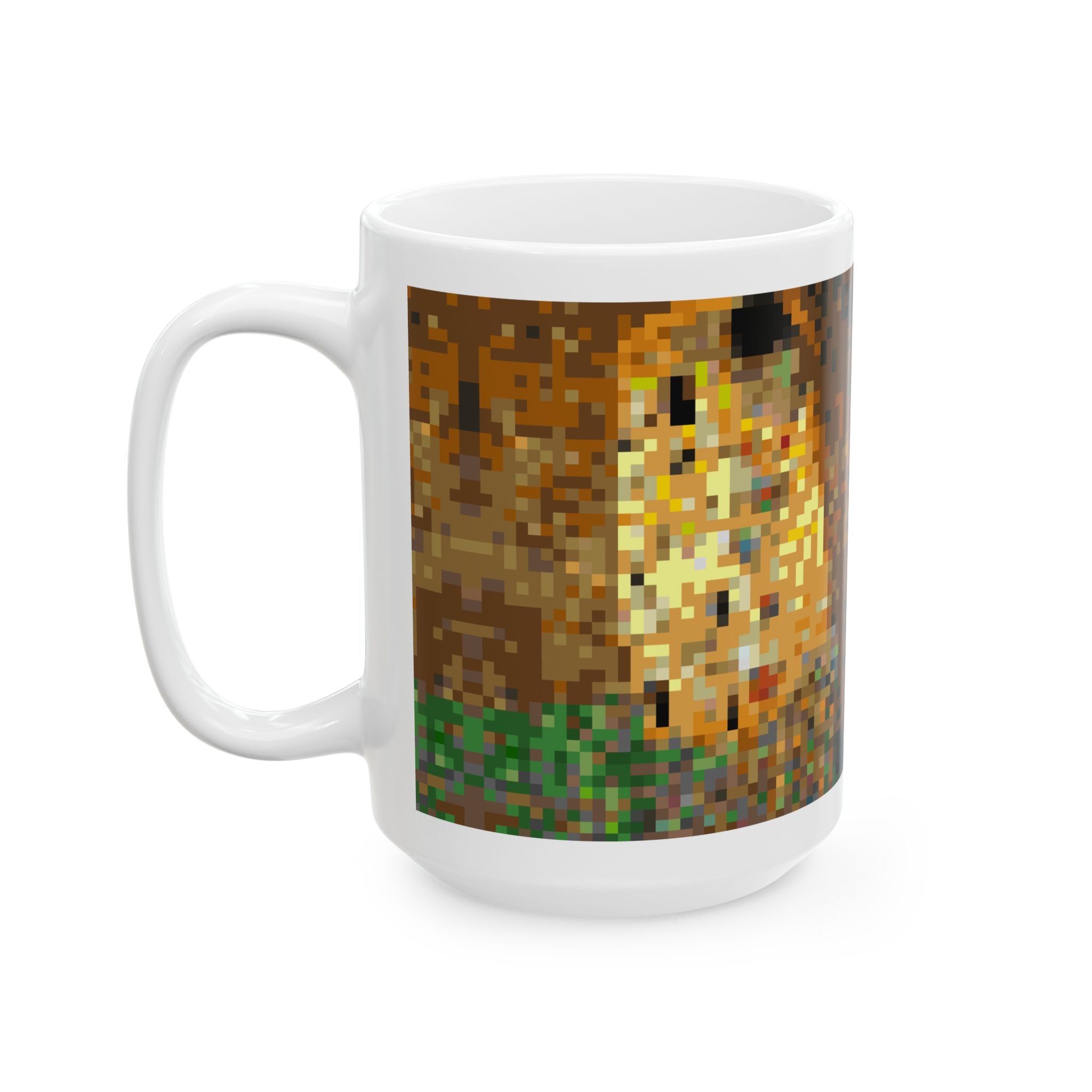 The Kiss Pixel-Style Ceramic Mug (11oz/15oz)