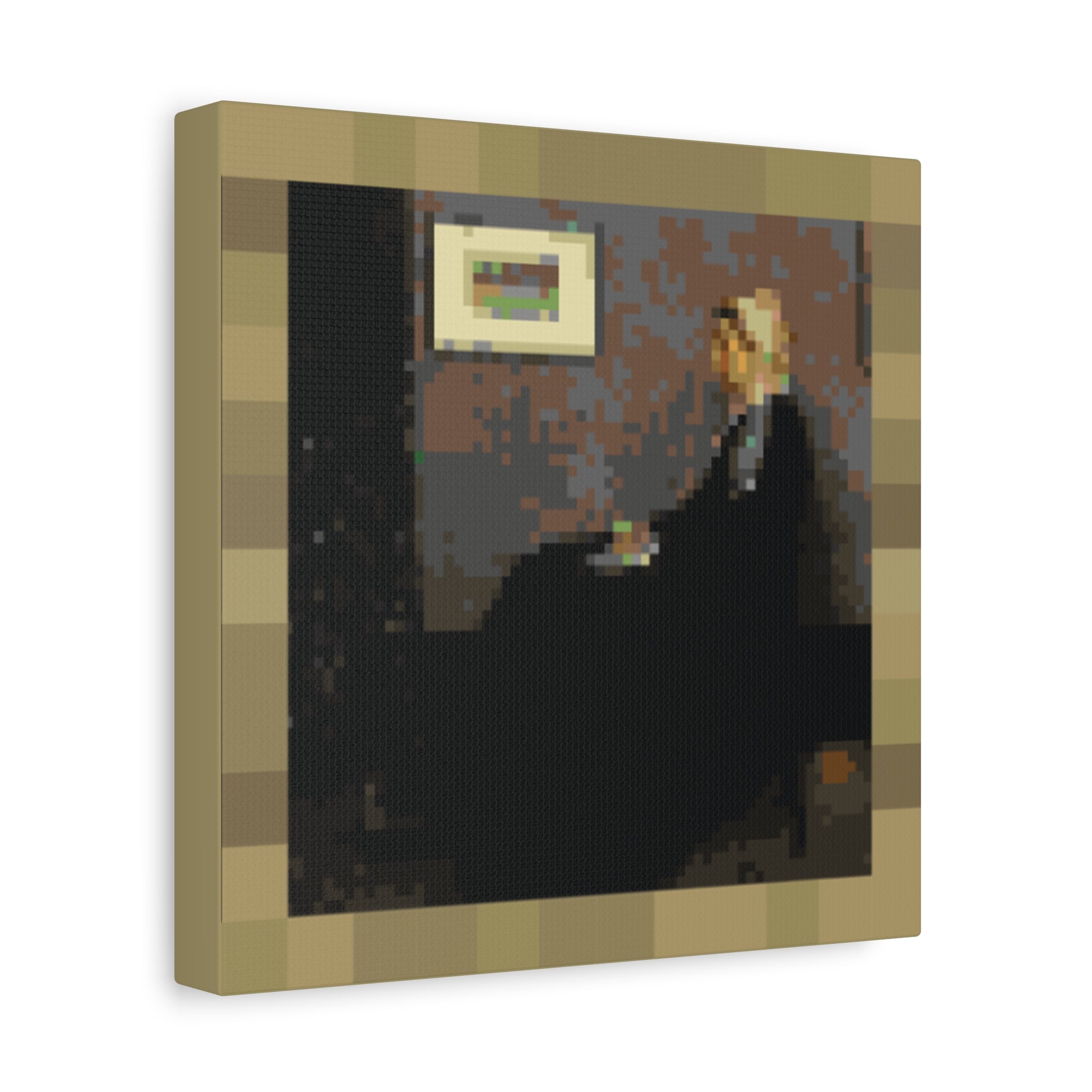 Whistler's Mother Pixel-Style Matte Canvas Print