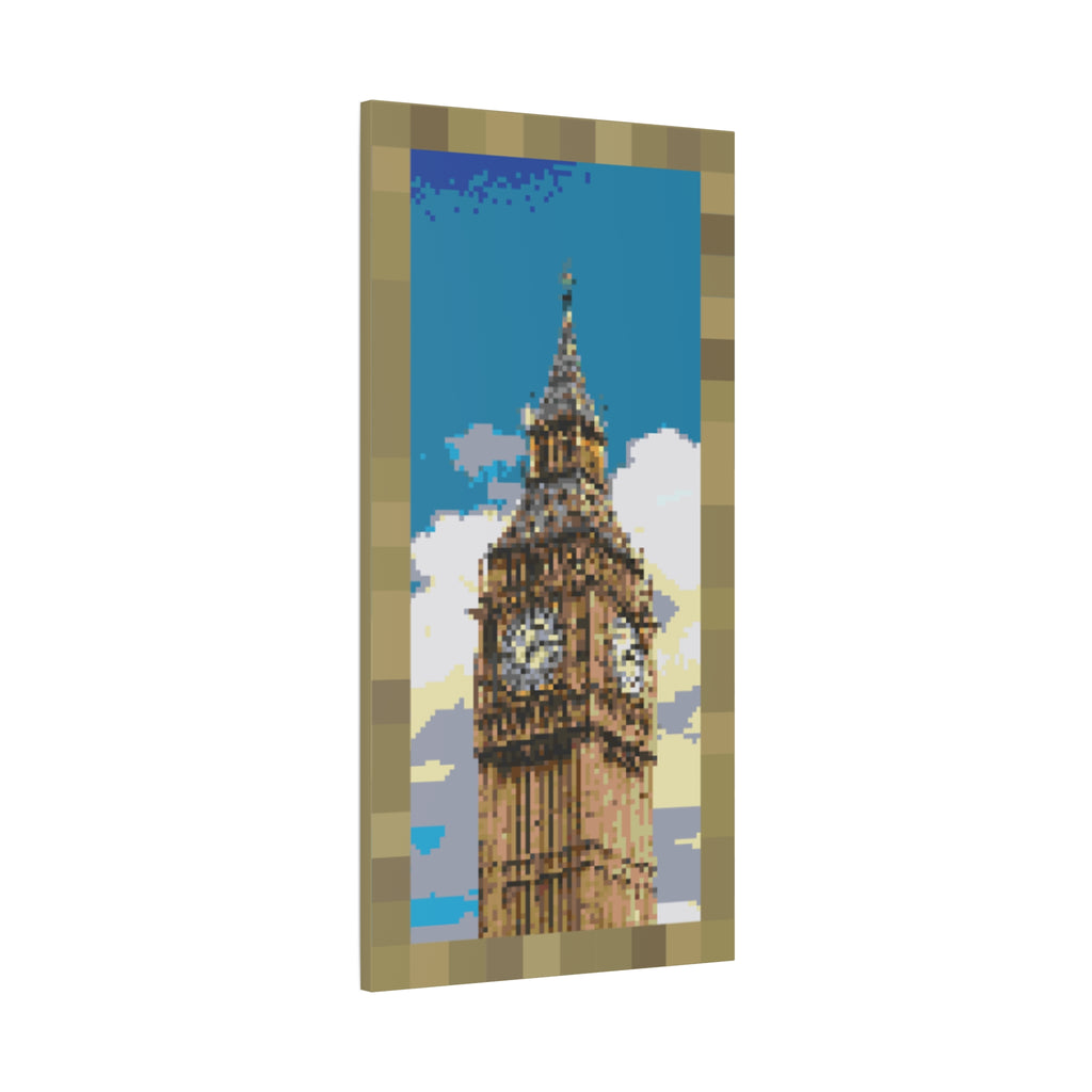 Big Ben Pixel-Style Matte Canvas Print