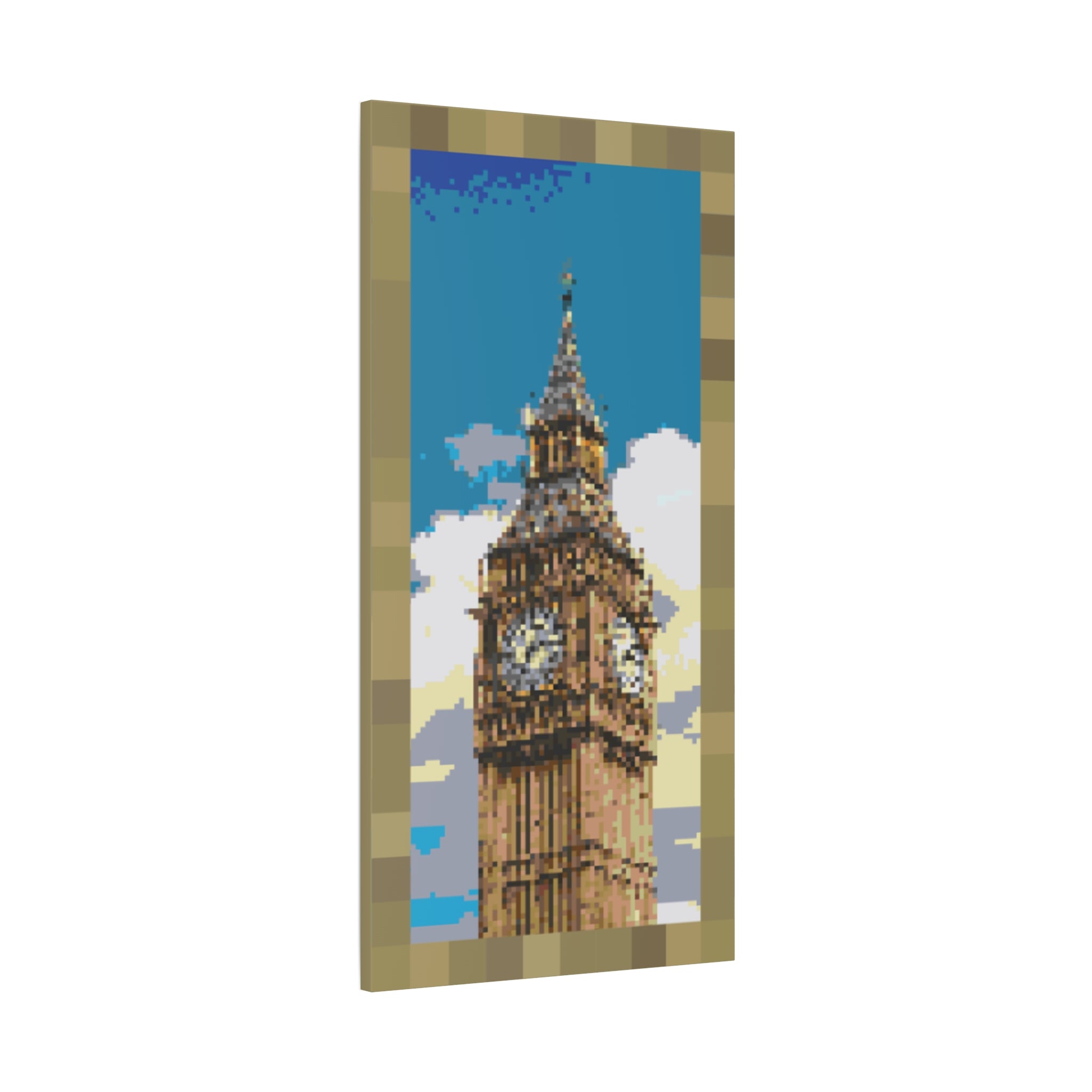 Big Ben Pixel-Style Matte Canvas Print