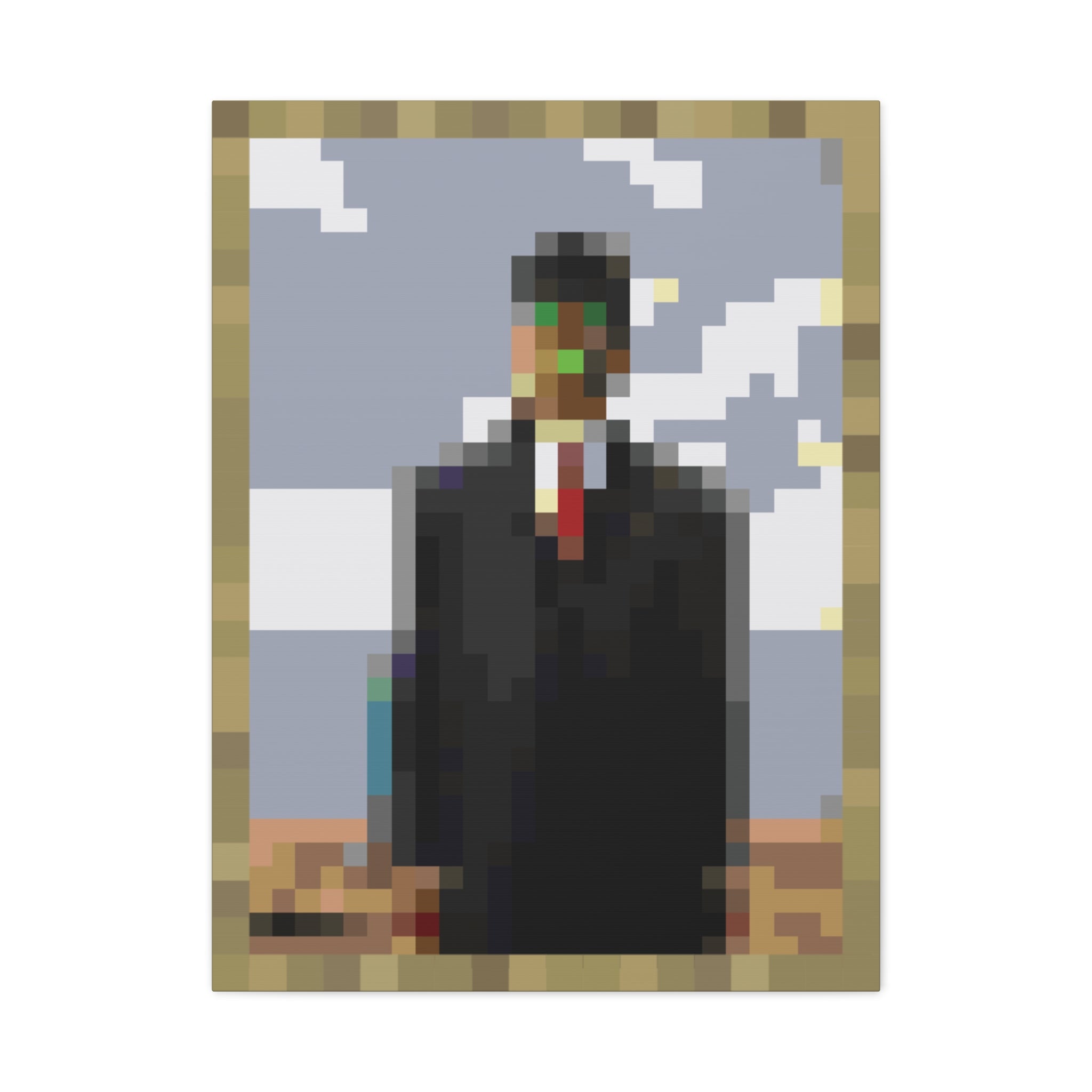 The Son of Man Pixel-Style Matte Canvas Print