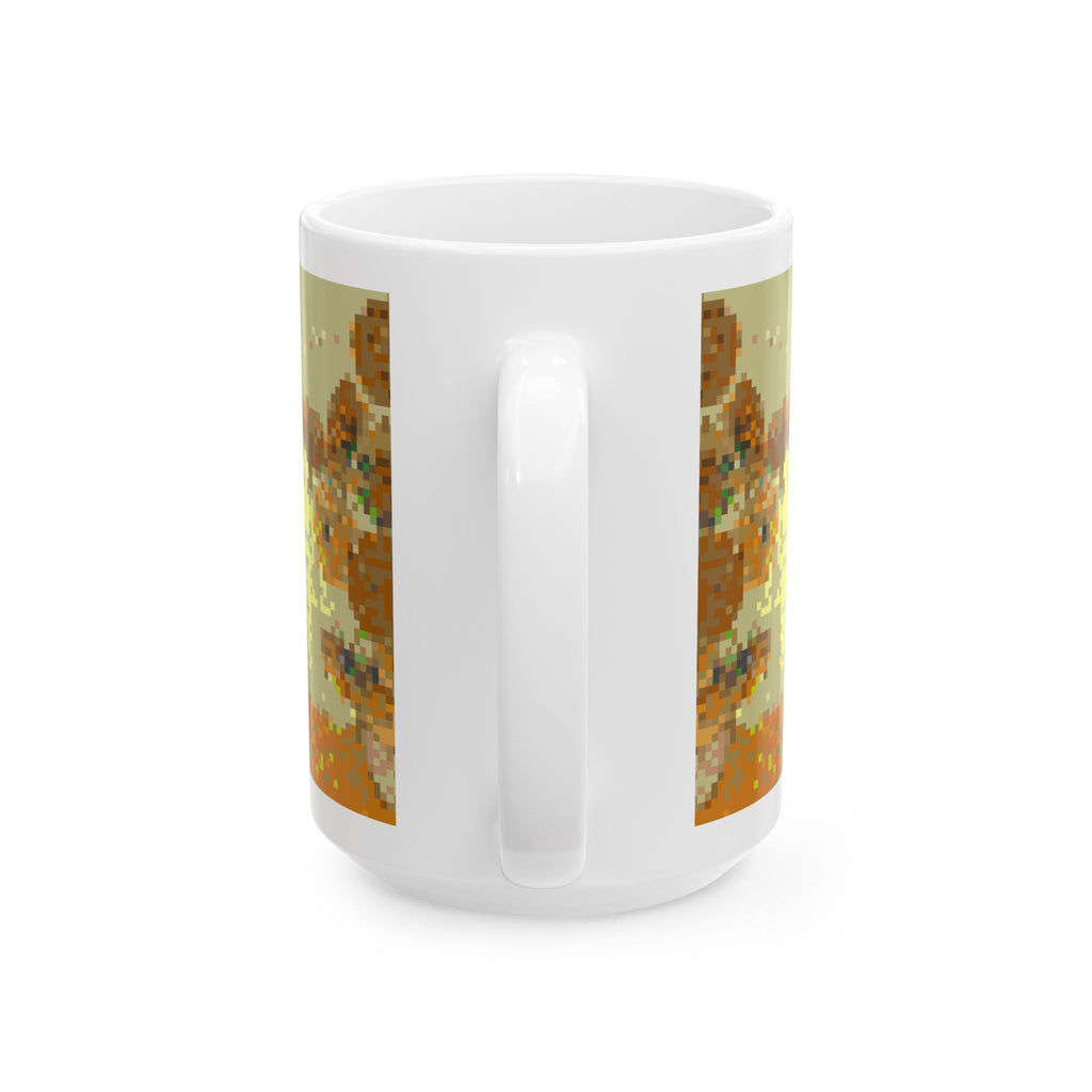 Sunflowers Pixel-Style Ceramic Mug (11oz/15oz)