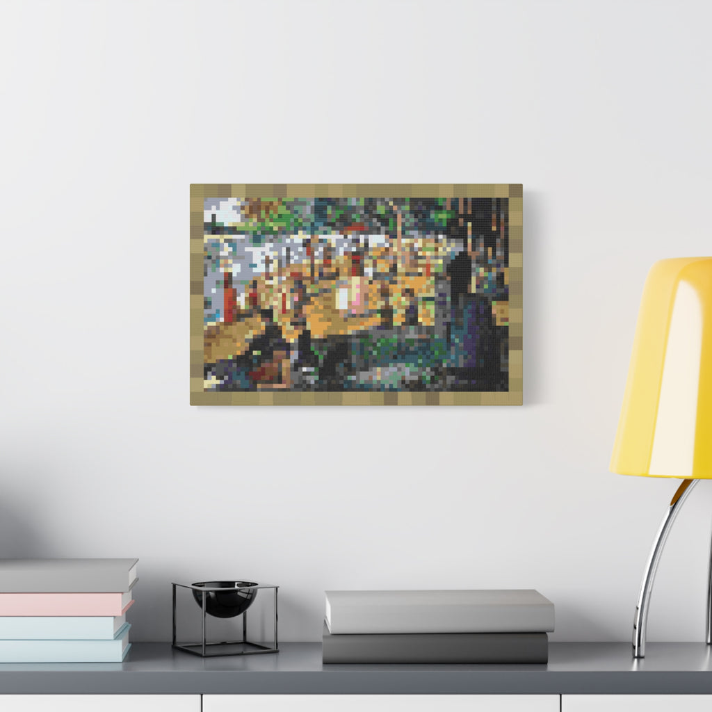Sunday Afternoon on the Island Pixel-Style Matte Canvas Print
