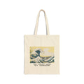 The Great Wave Pixel Art Tote Bag — Famous Artwork Canvas Tote