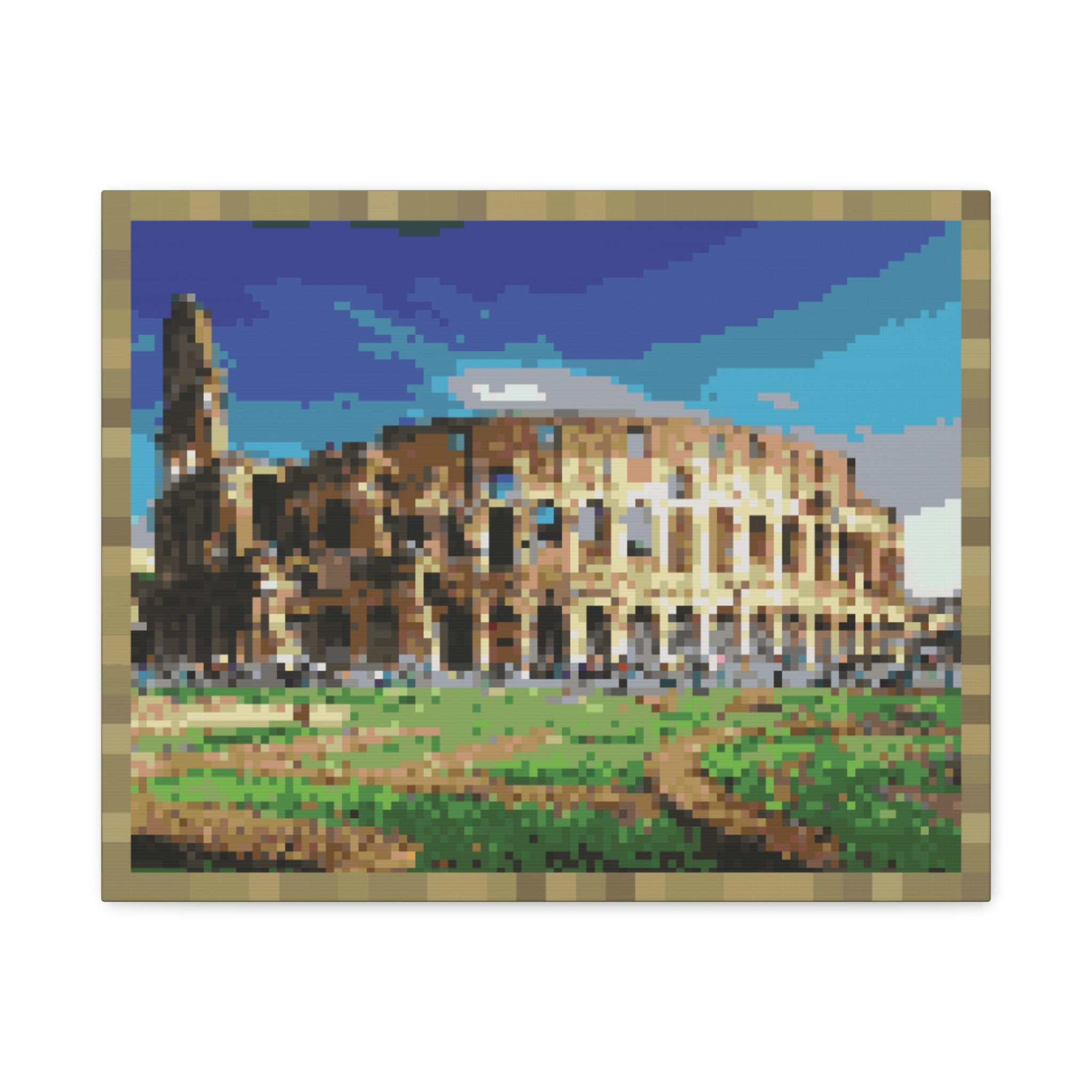Colosseum Pixel-Style Matte Canvas Print