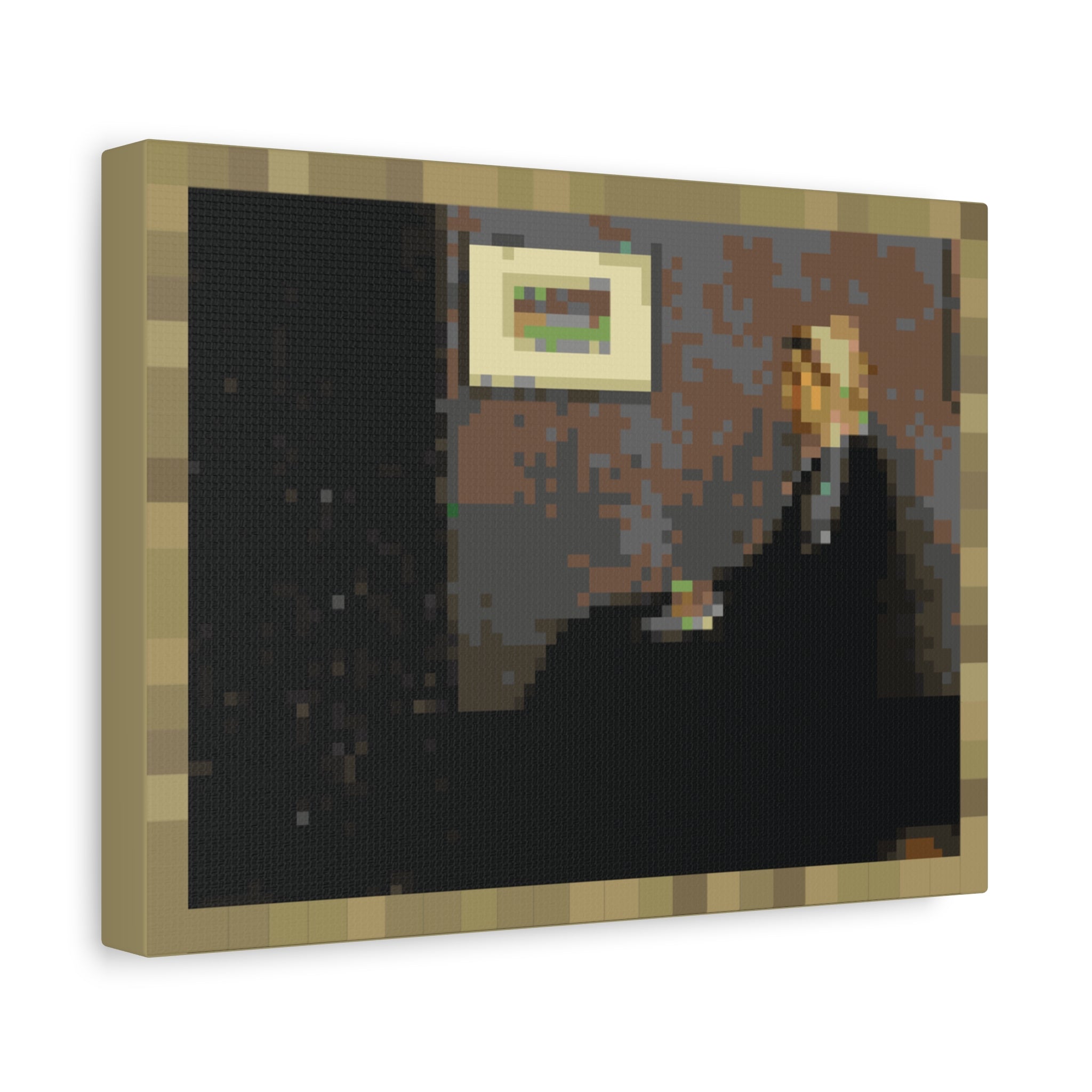 Whistler's Mother Pixel-Style Matte Canvas Print