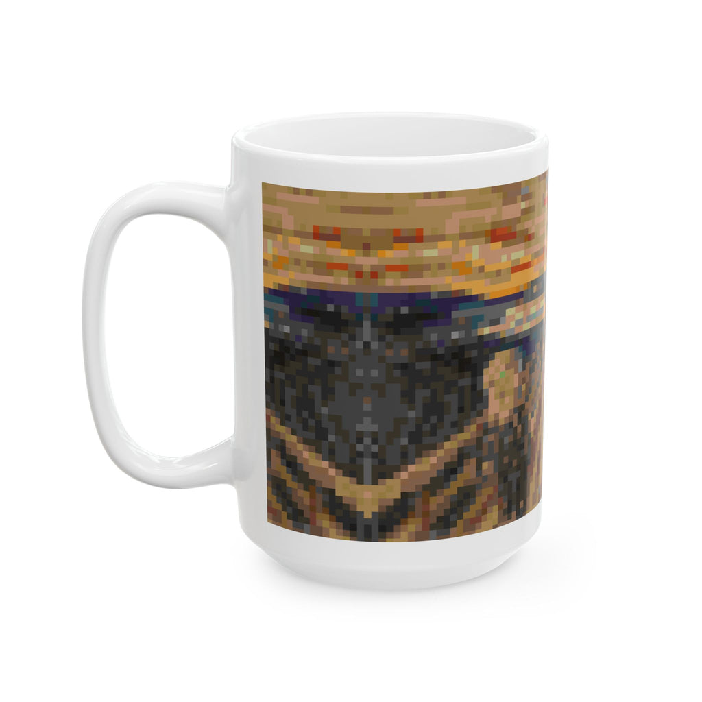 The Scream Pixel-Style Ceramic Mug (11oz/15oz)