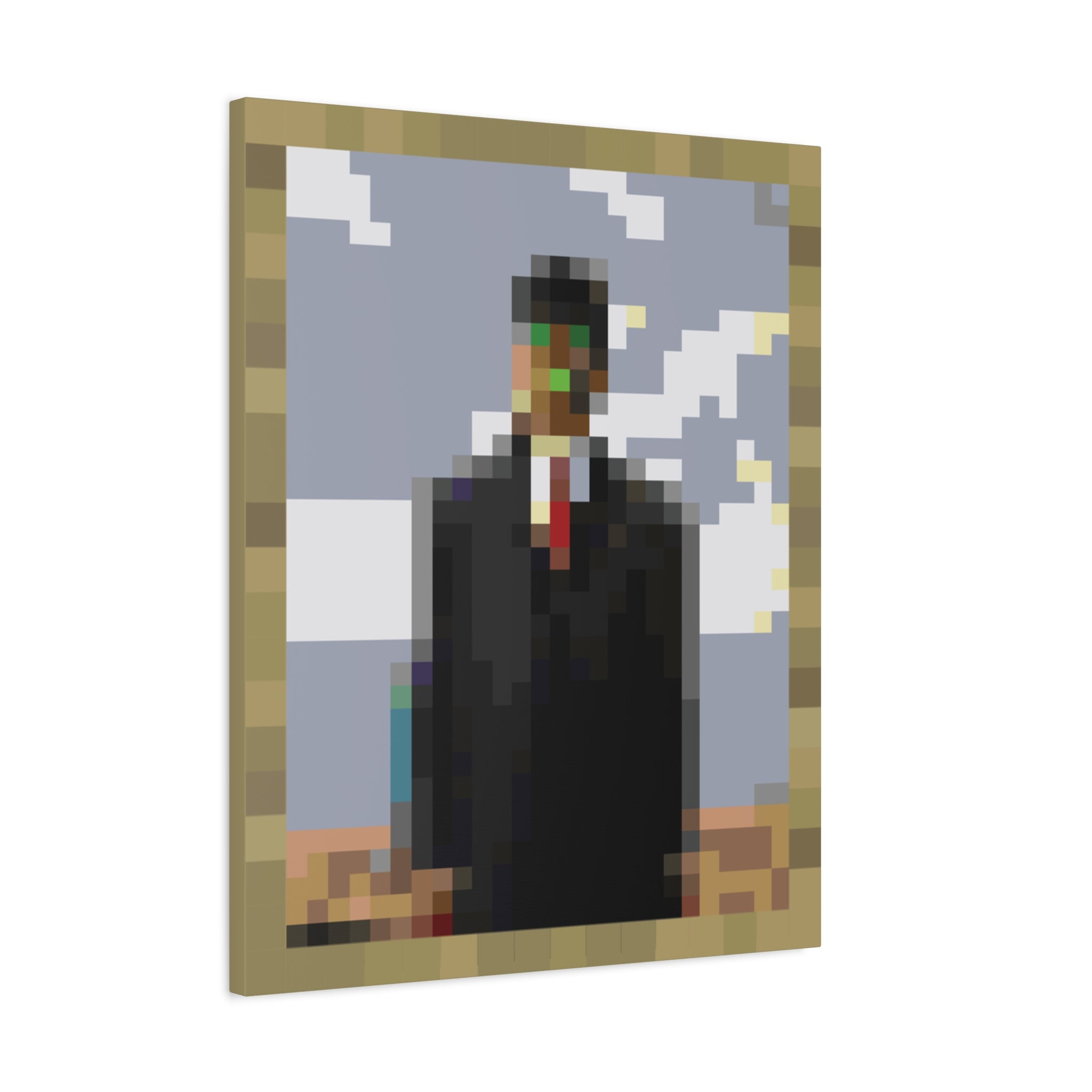 The Son of Man Pixel-Style Matte Canvas Print