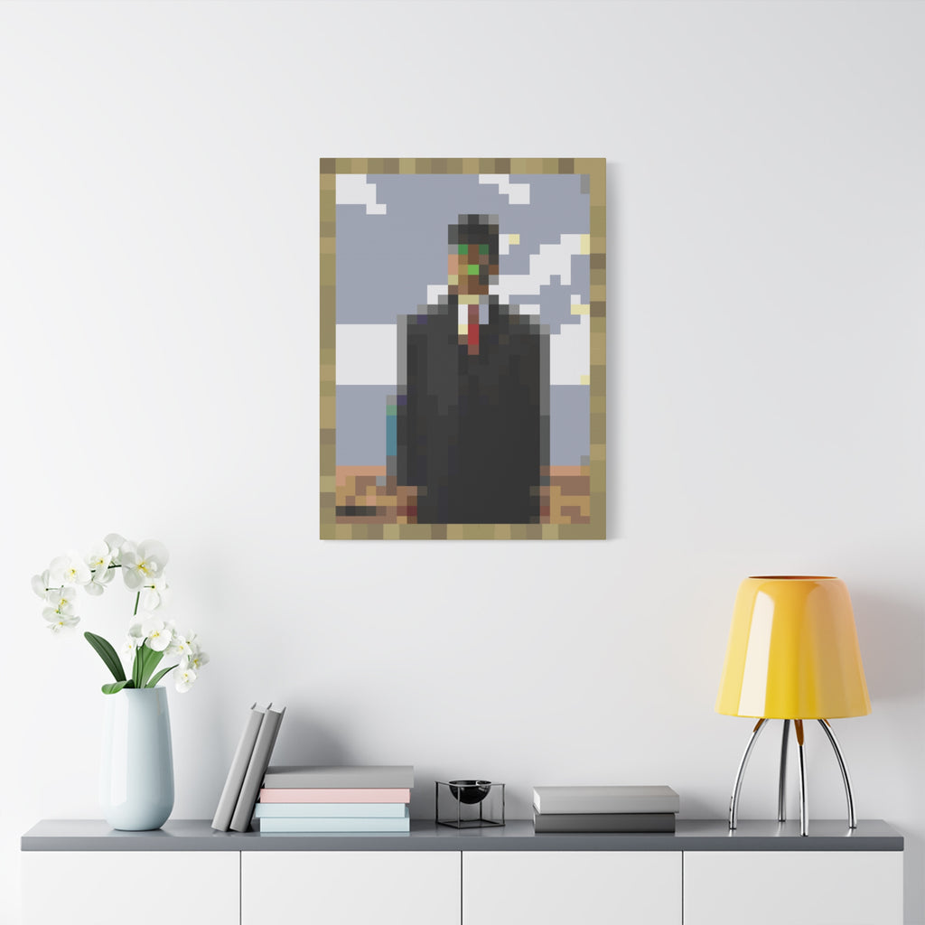 The Son of Man Pixel-Style Matte Canvas Print