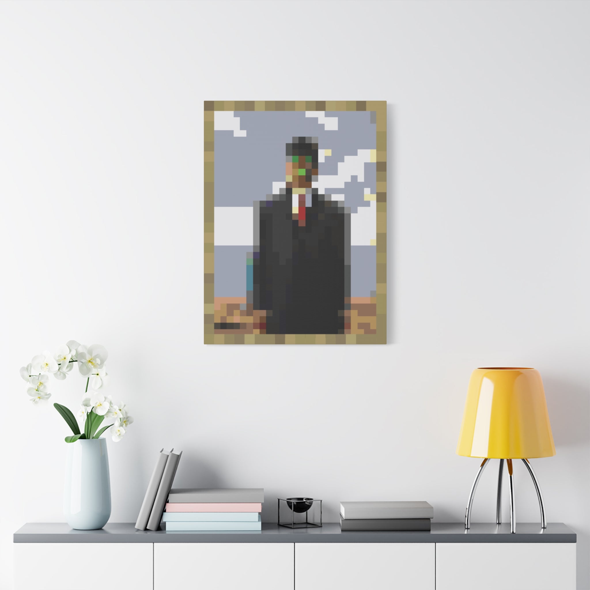 The Son of Man Pixel-Style Matte Canvas Print