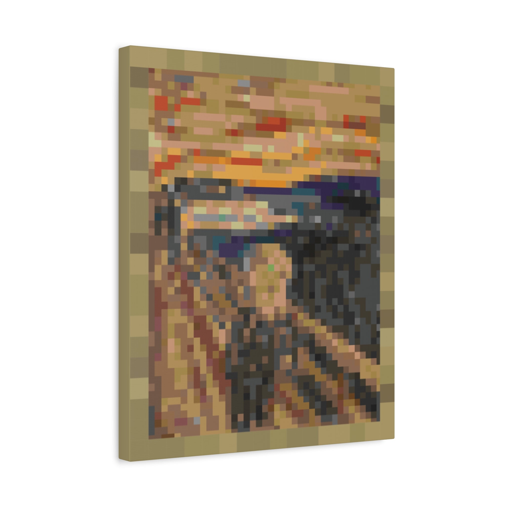 The Scream Pixel-Style Matte Canvas Print