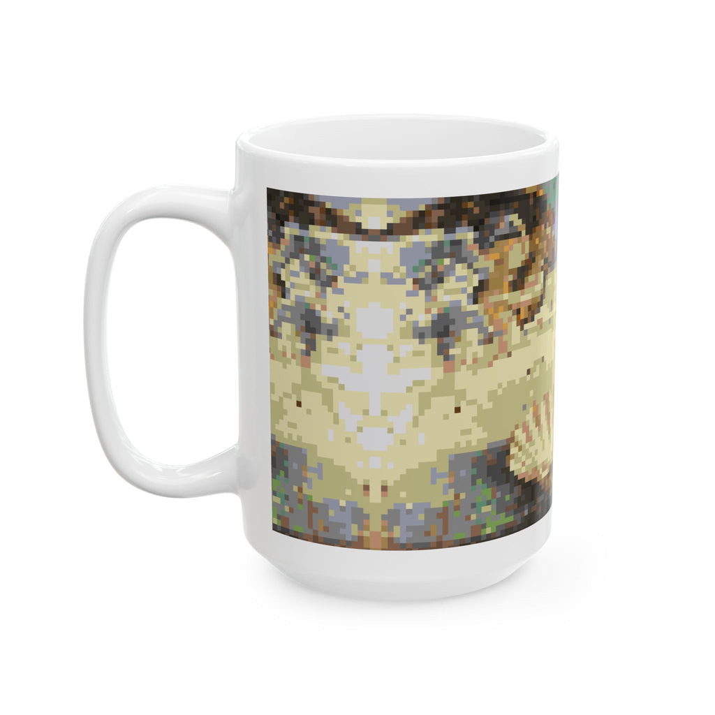 The Birth of Venus Pixel-Style Ceramic Mug (11oz/15oz)
