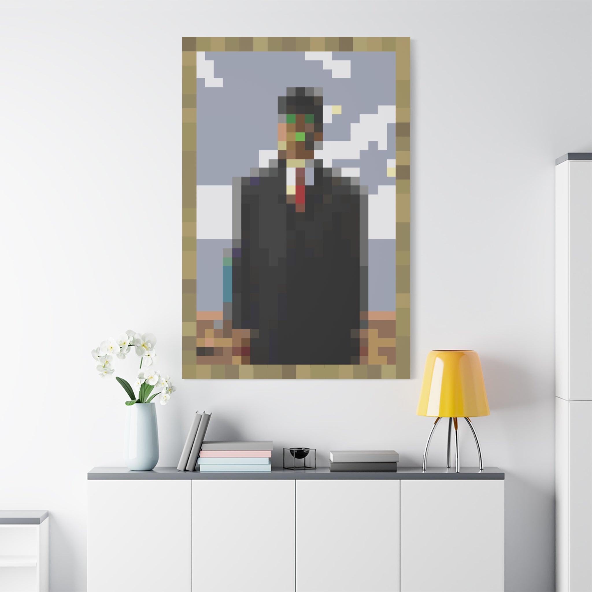 The Son of Man Pixel-Style Matte Canvas Print
