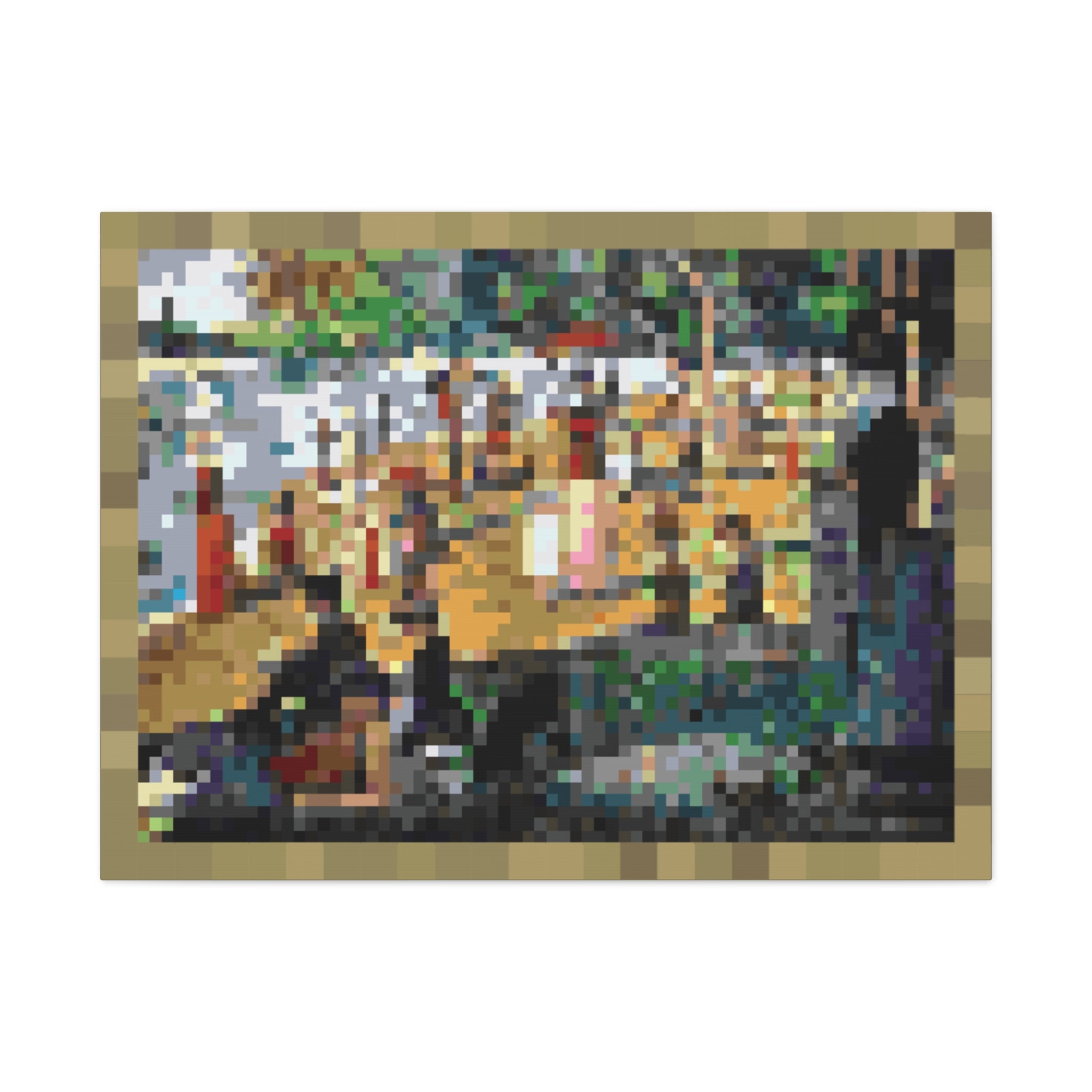 Sunday Afternoon on the Island Pixel-Style Matte Canvas Print