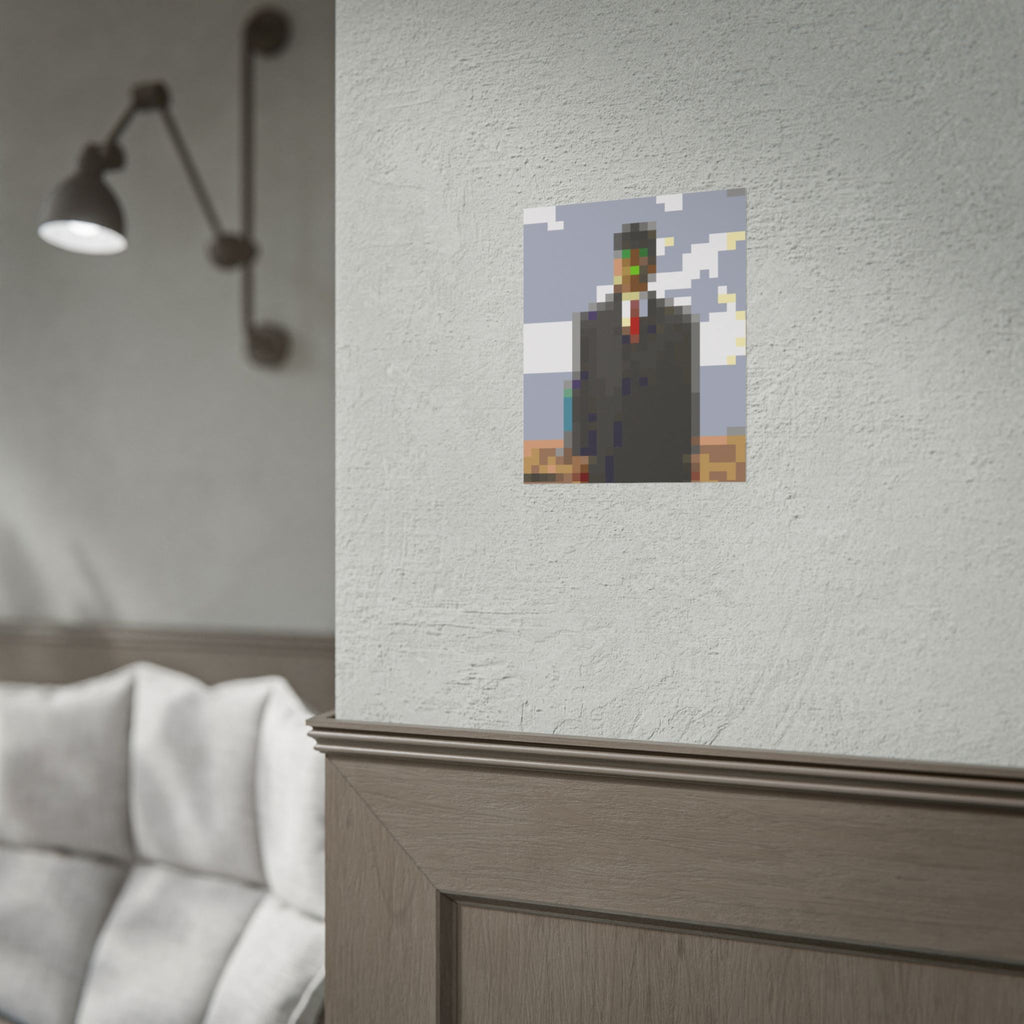 The Son of Man Pixel-Style Rolled Art Print