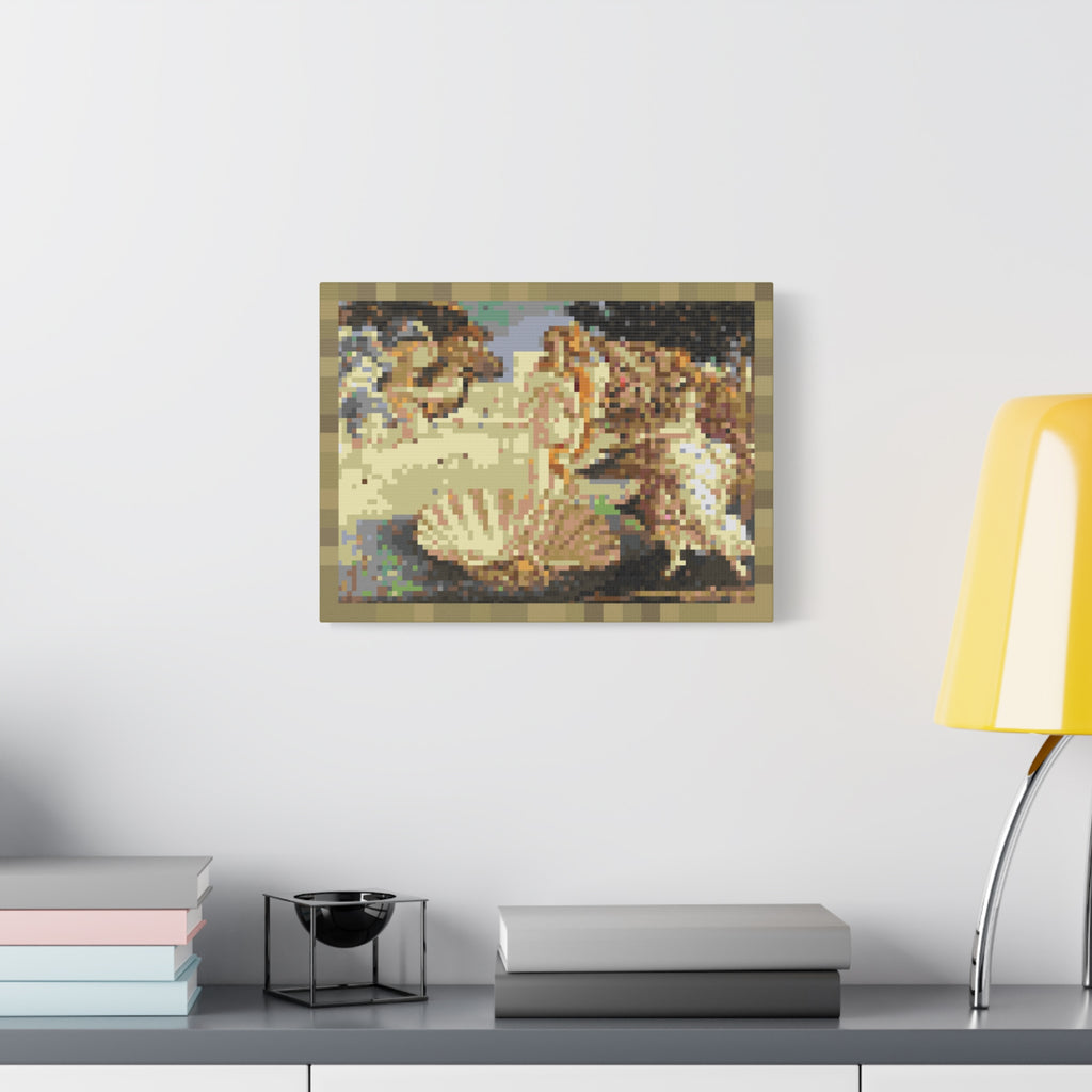 The Birth of Venus Pixel-Style Matte Canvas Print