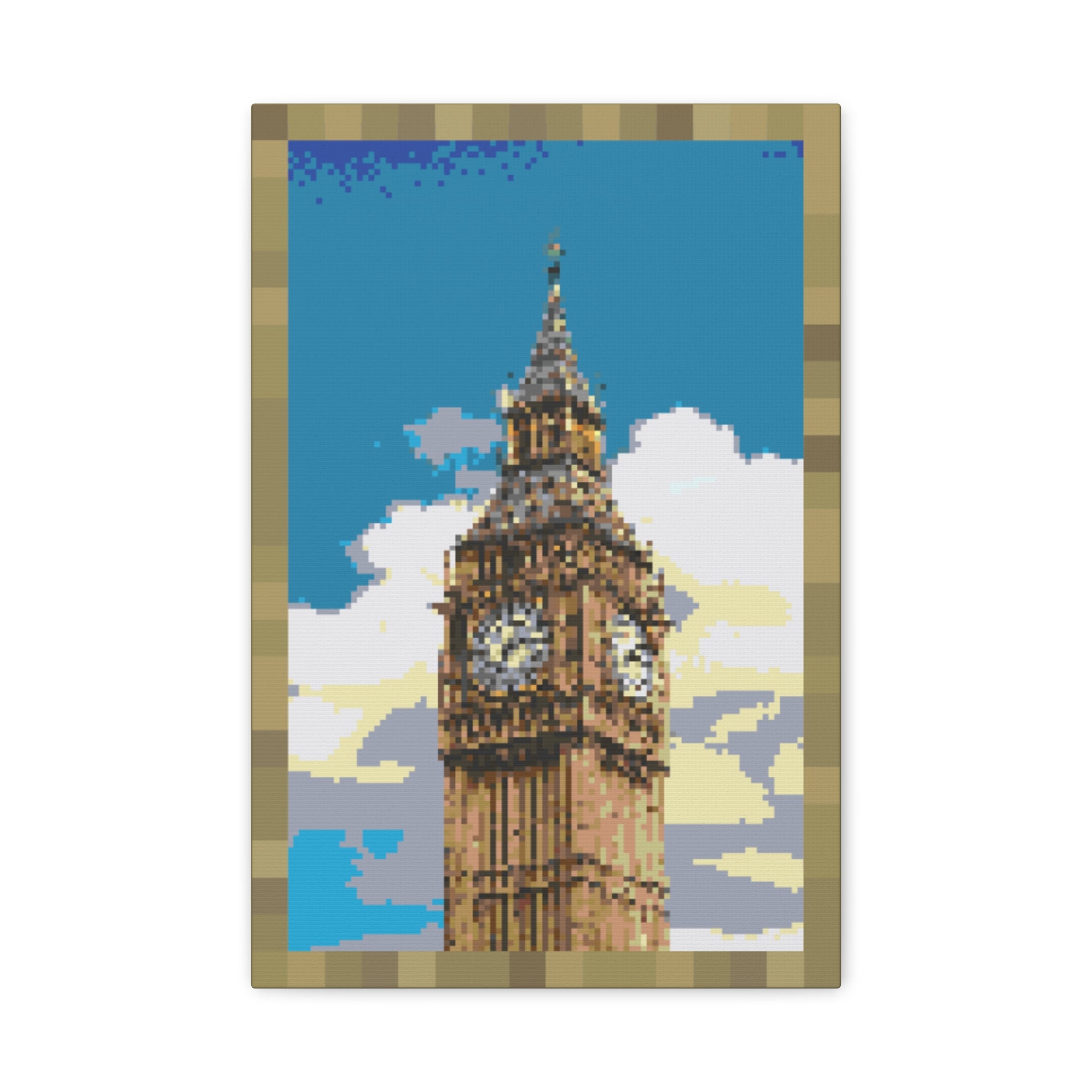 Big Ben Pixel-Style Matte Canvas Print