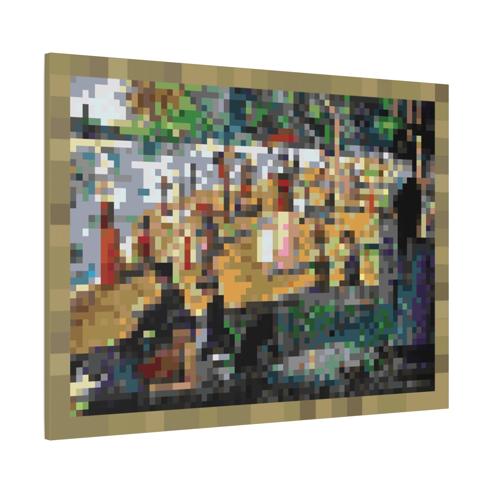 Sunday Afternoon on the Island Pixel-Style Matte Canvas Print