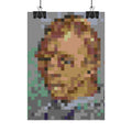 L'artiste Sans Barbe Pixel-Style Rolled Art Print