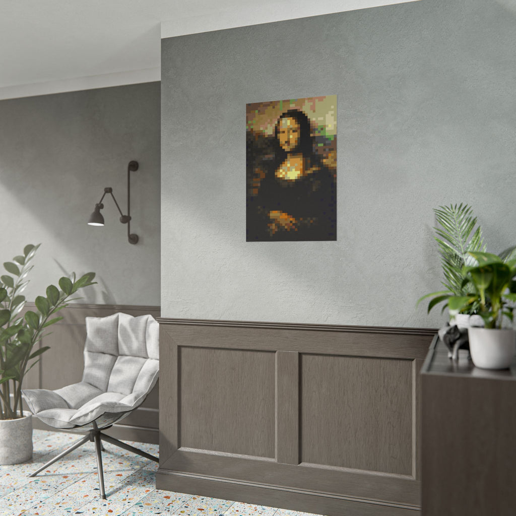 Mona Lisa Pixel-Style Rolled Art Print