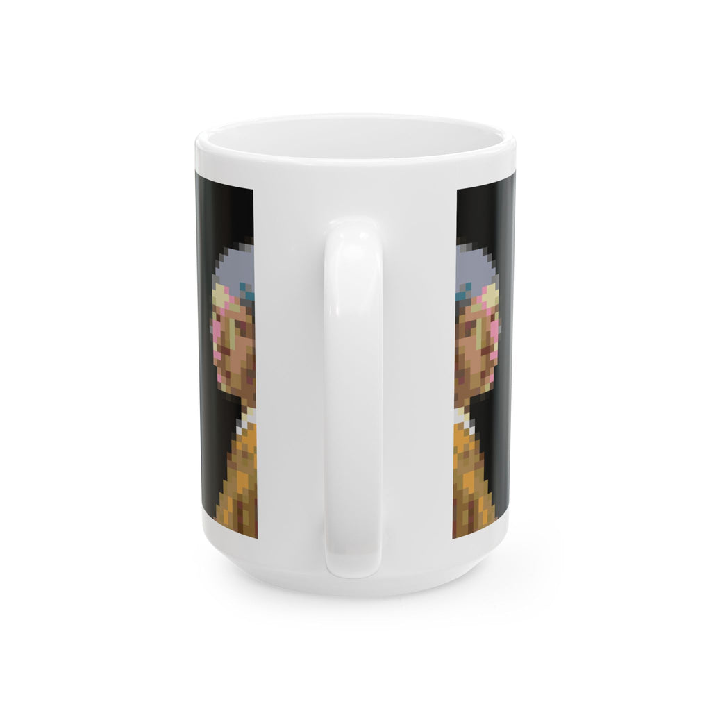 Girl with a Pearl Earring Pixel-Style Ceramic Mug (11oz/15oz)