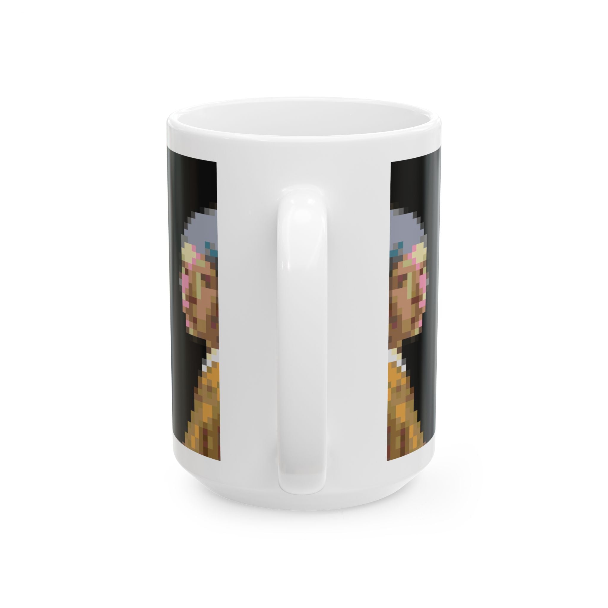 Girl with a Pearl Earring Pixel-Style Ceramic Mug (11oz/15oz)