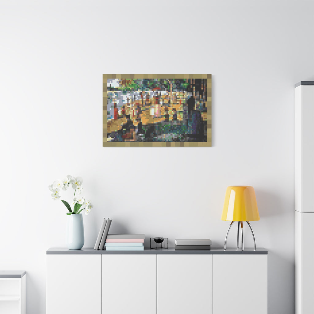 Sunday Afternoon on the Island Pixel-Style Matte Canvas Print
