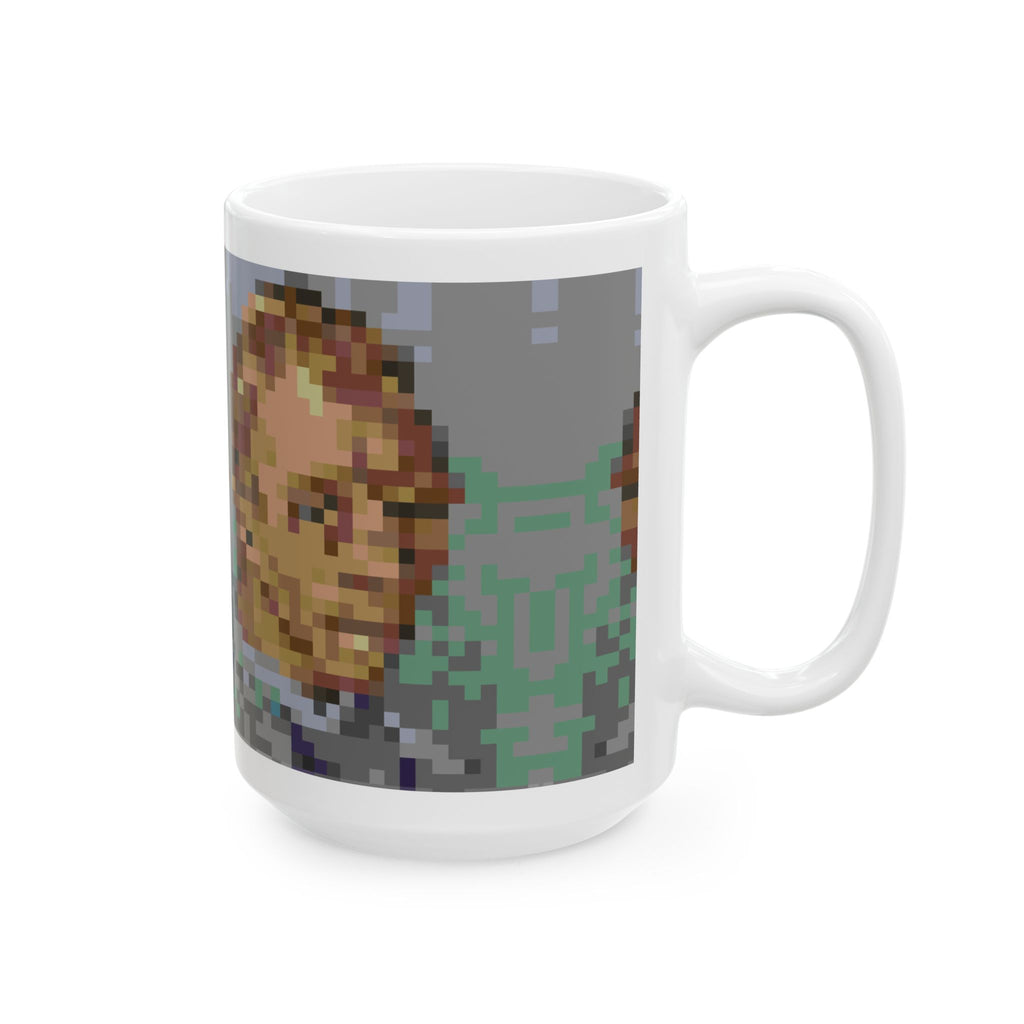 L'artiste Sans Barbe Pixel-Style Ceramic Mug (11oz/15oz)