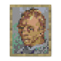 L'artiste Sans Barbe Pixel-Style Matte Canvas Print