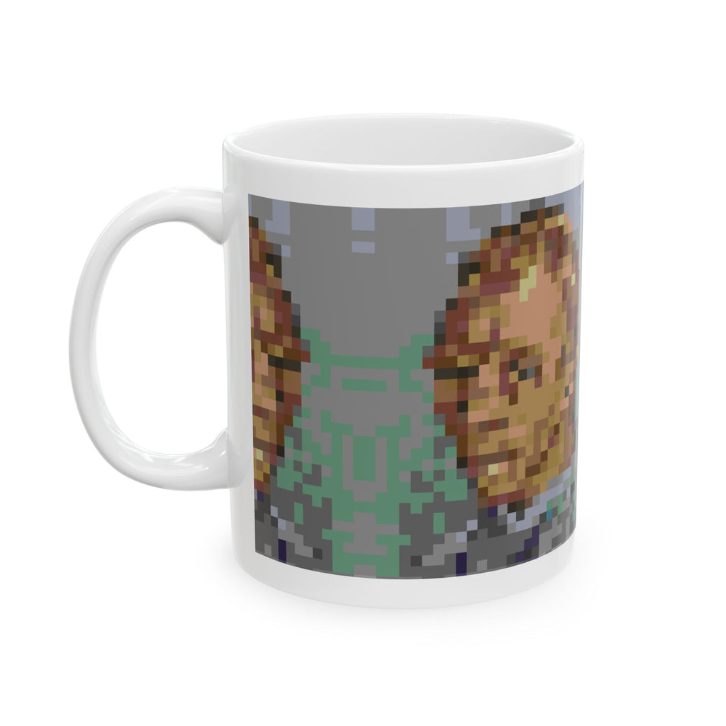 L'artiste Sans Barbe Pixel-Style Ceramic Mug (11oz/15oz)