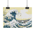 The Great Wave Pixel-Style Rolled Art Print