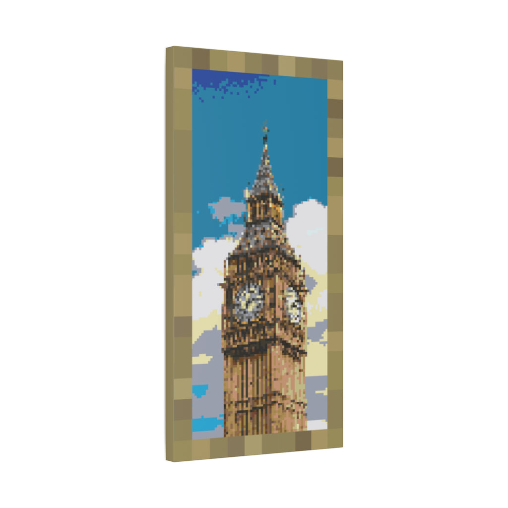 Big Ben Pixel-Style Matte Canvas Print