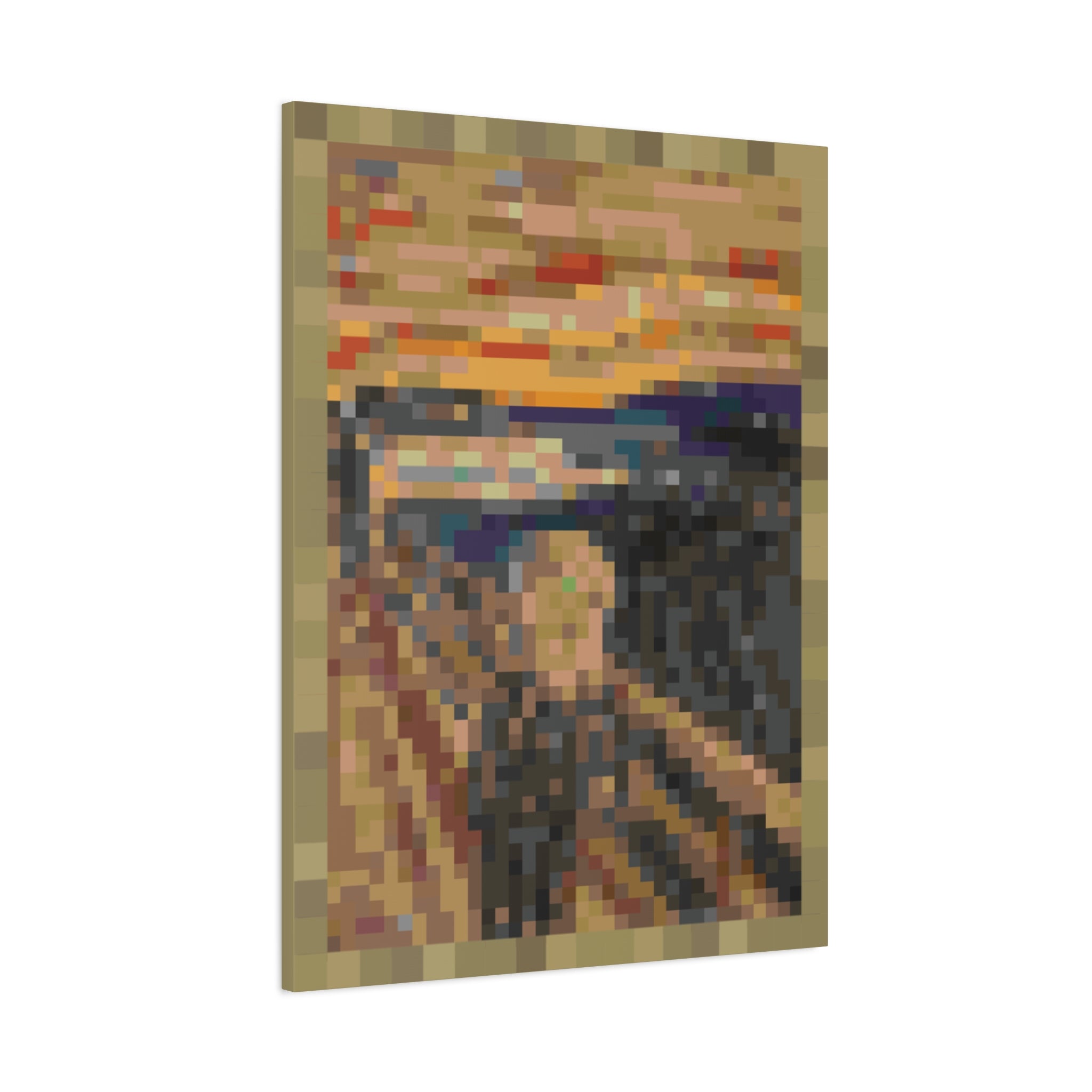 The Scream Pixel-Style Matte Canvas Print