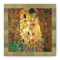The Kiss Pixel-Style Matte Canvas Print