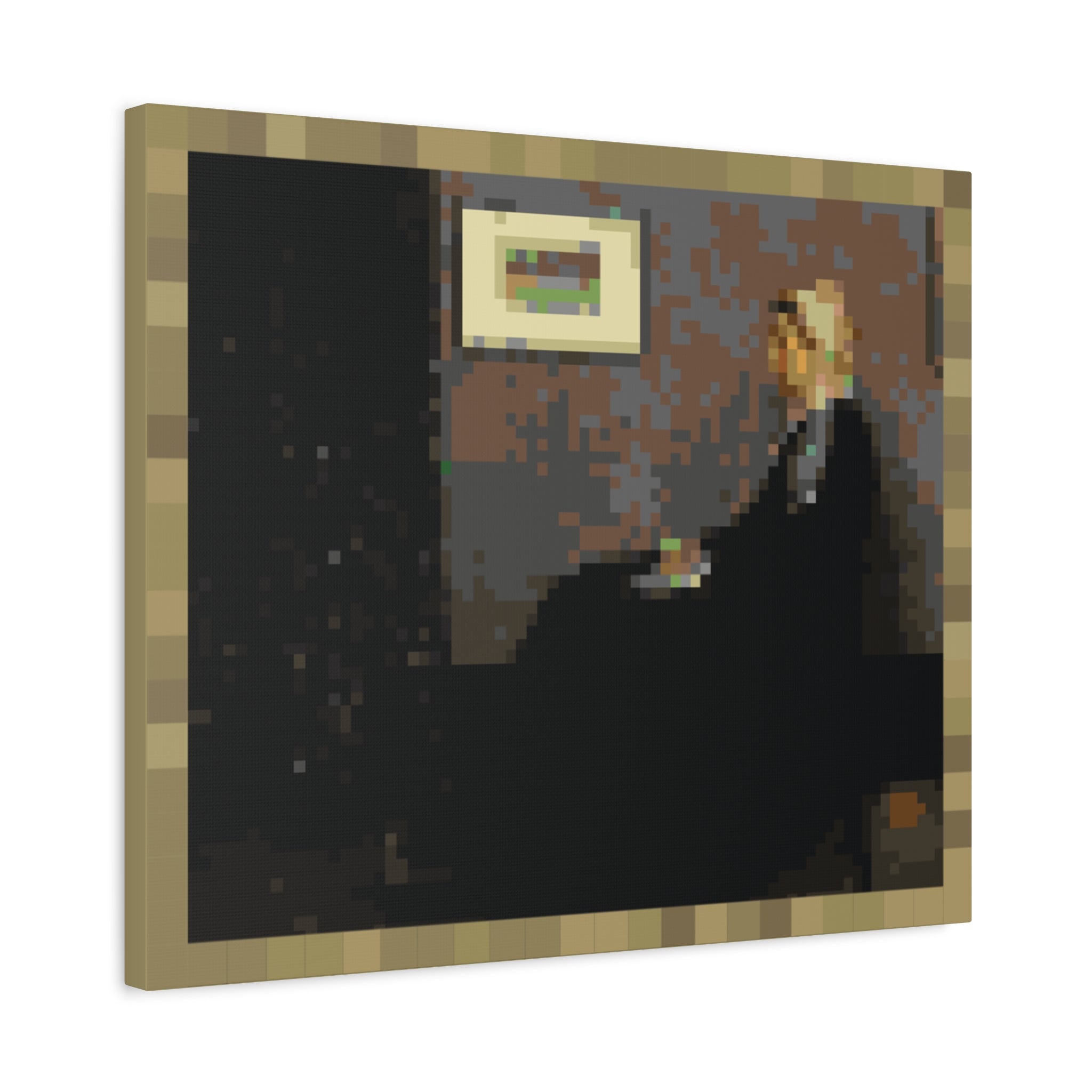 Whistler's Mother Pixel-Style Matte Canvas Print
