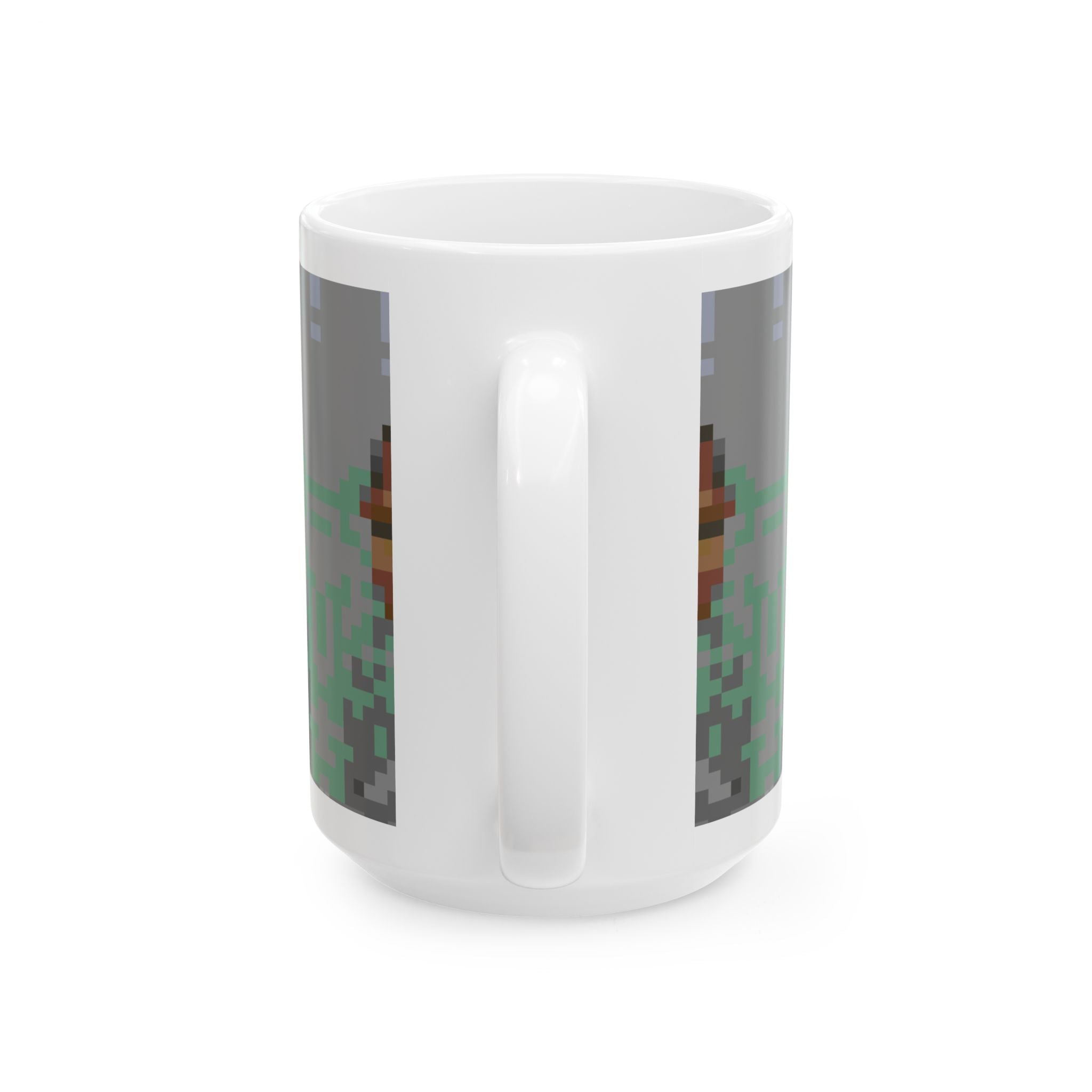 L'artiste Sans Barbe Pixel-Style Ceramic Mug (11oz/15oz)