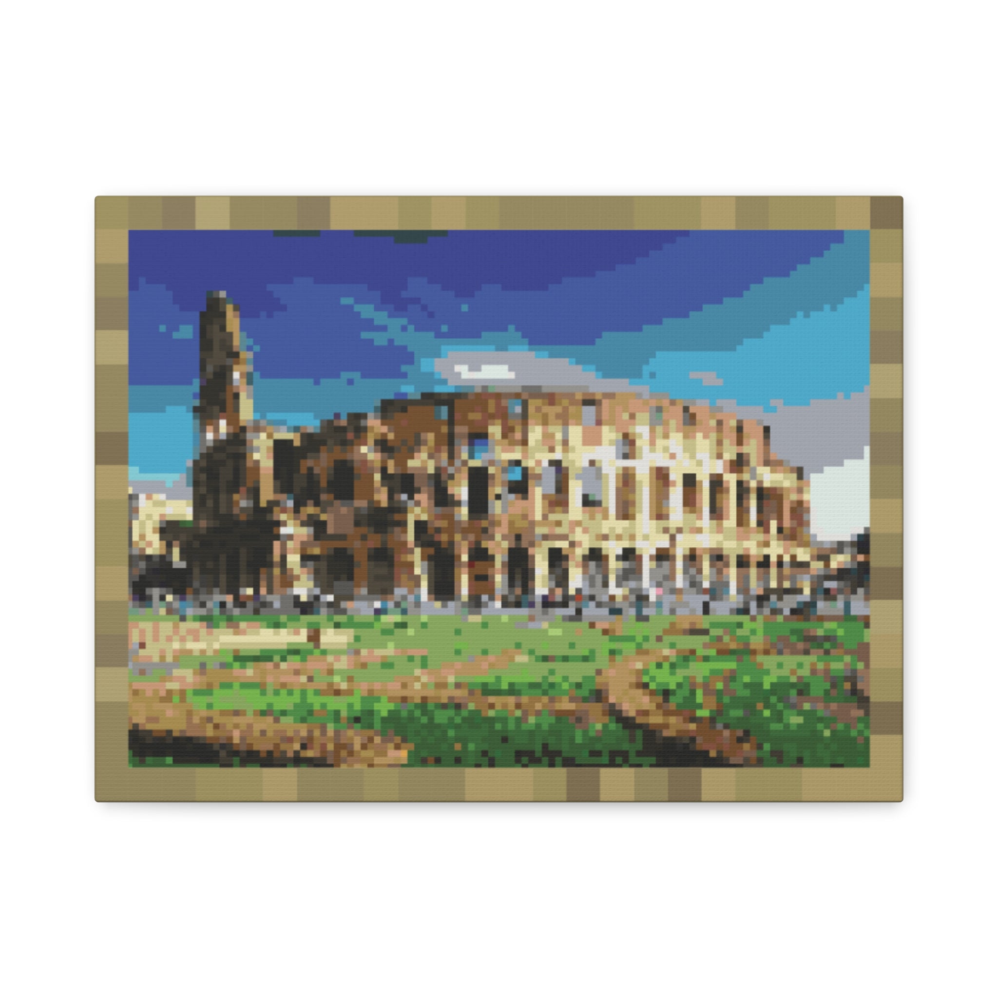 Colosseum Pixel-Style Matte Canvas Print